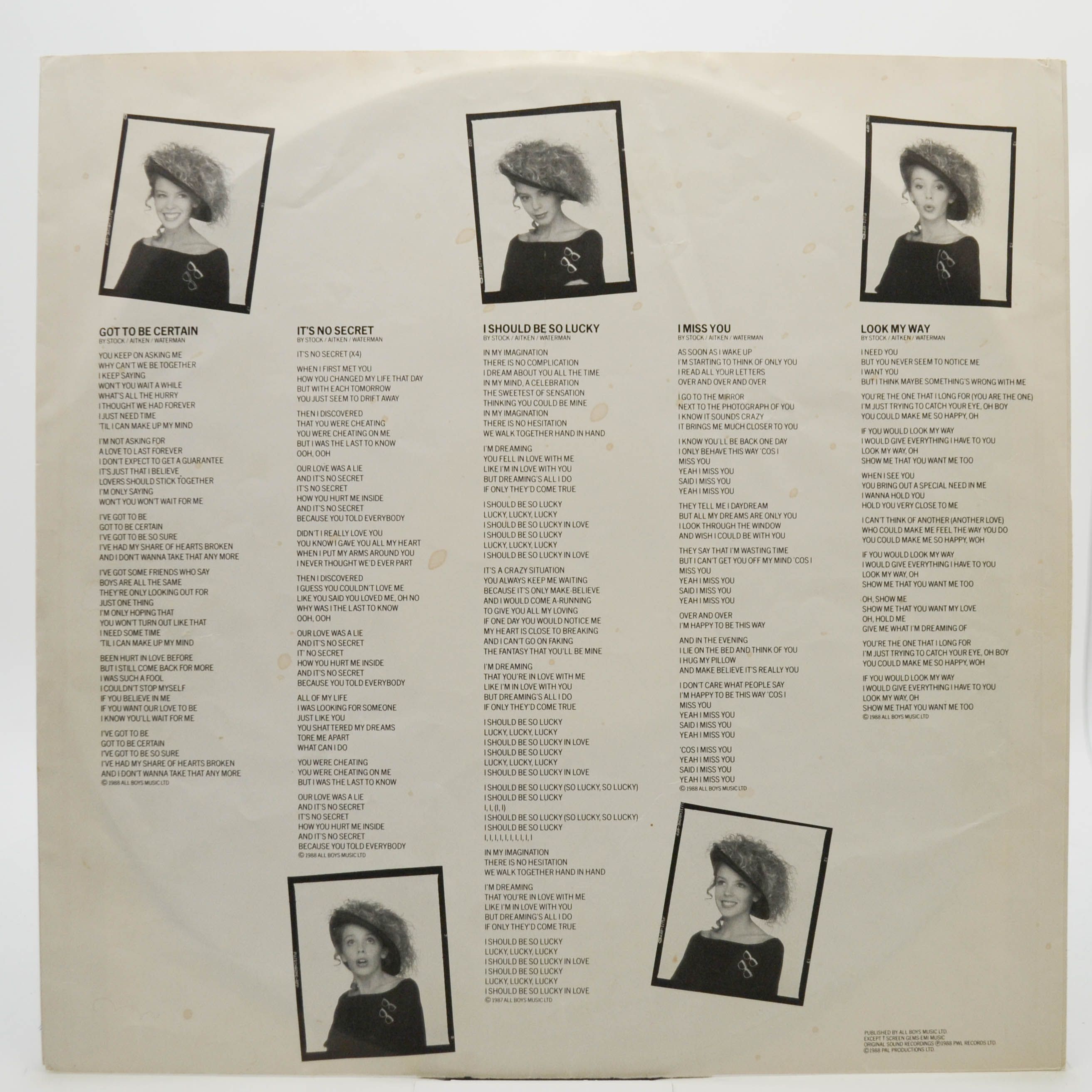 Kylie Minogue — Kylie, 1988