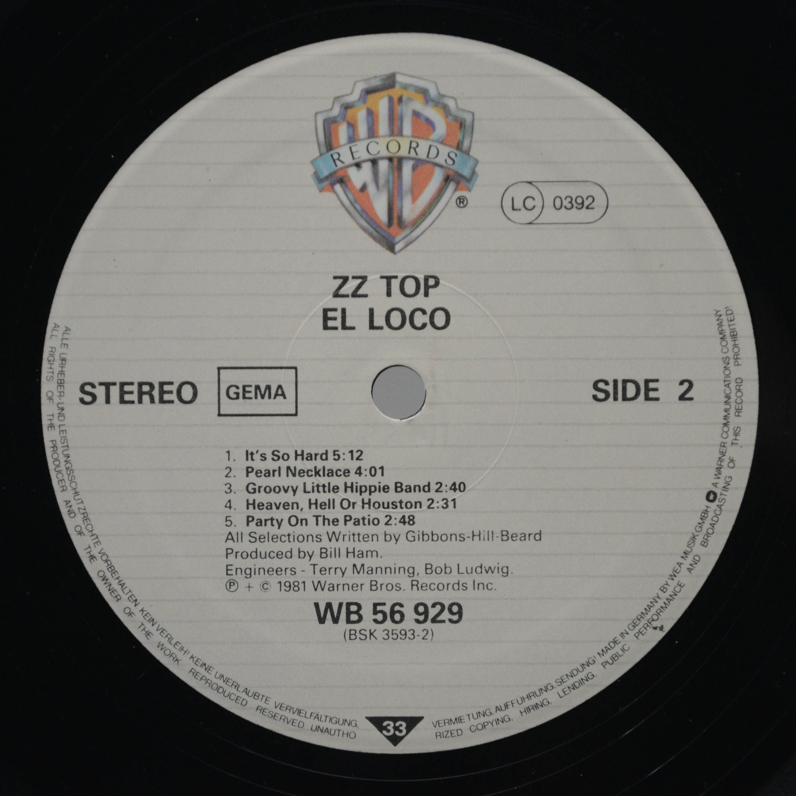 ZZ Top — El Loco, 1981