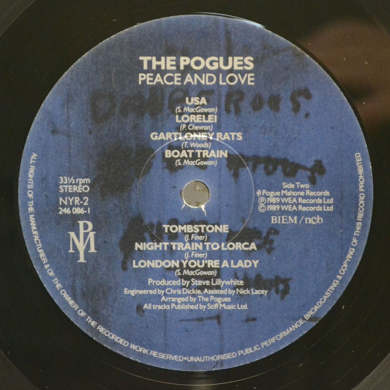 Pogues — Peace And Love, 1989