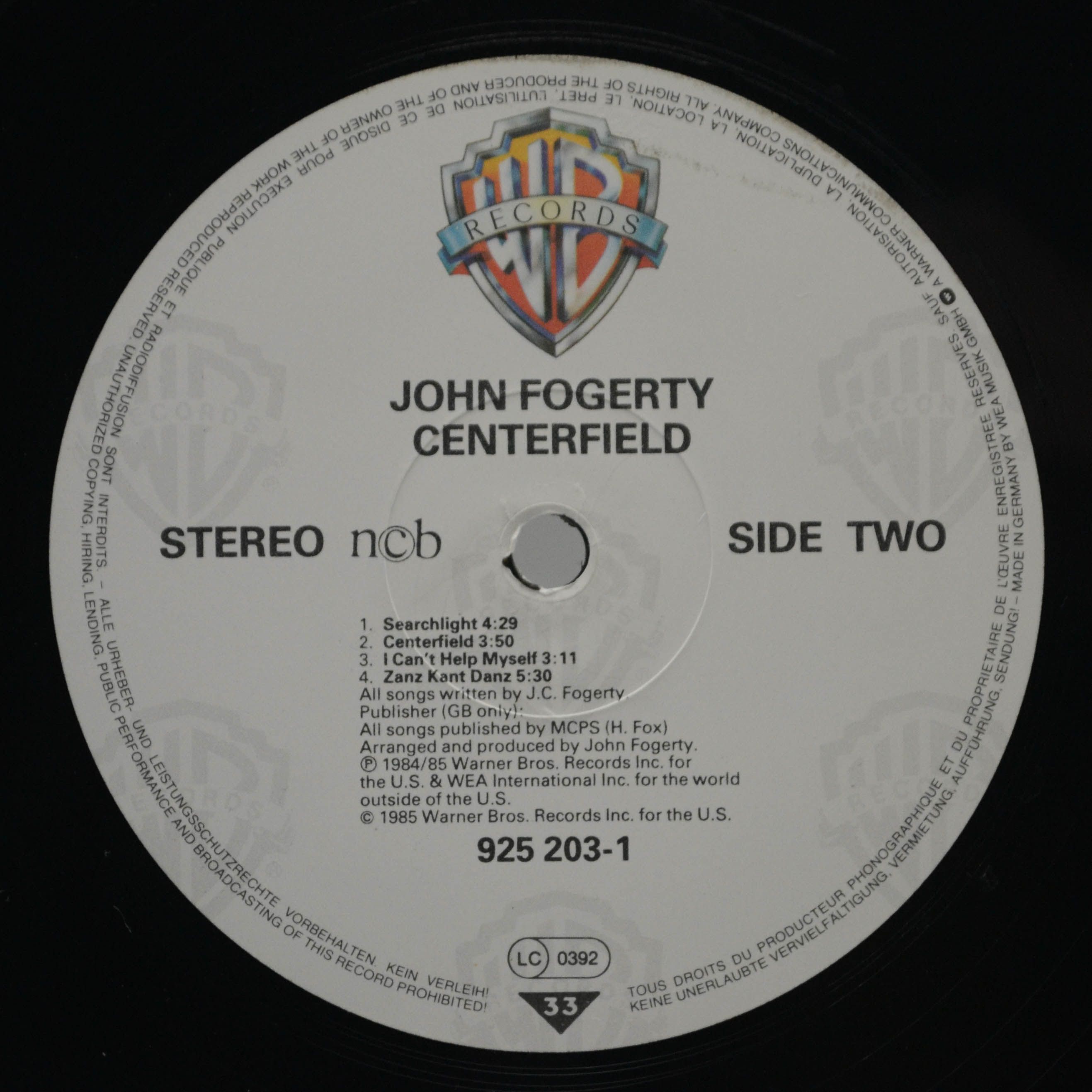 John Fogerty — Centerfield, 1985