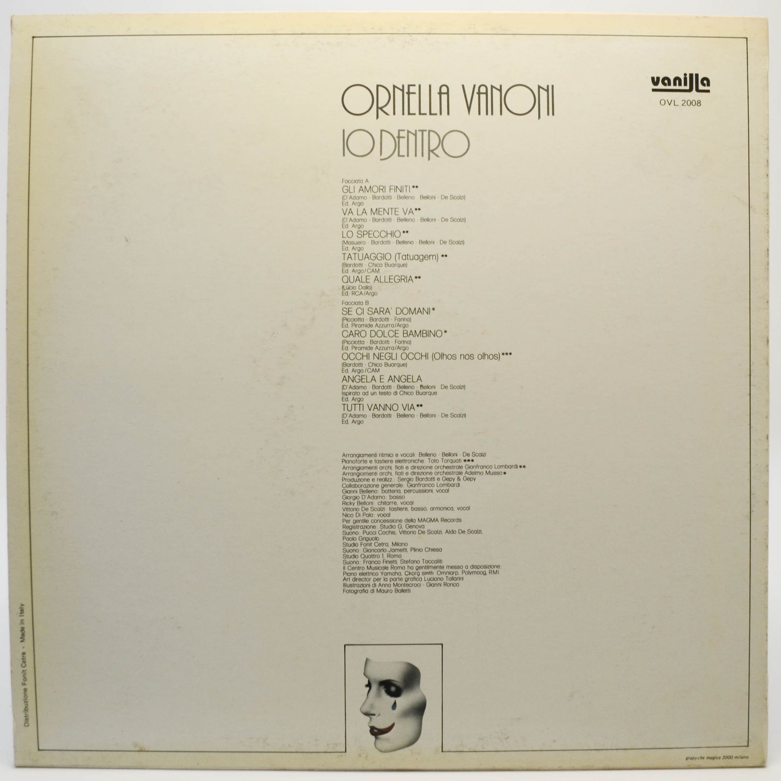 Ornella Vanoni — Io Dentro (Italy), 1977