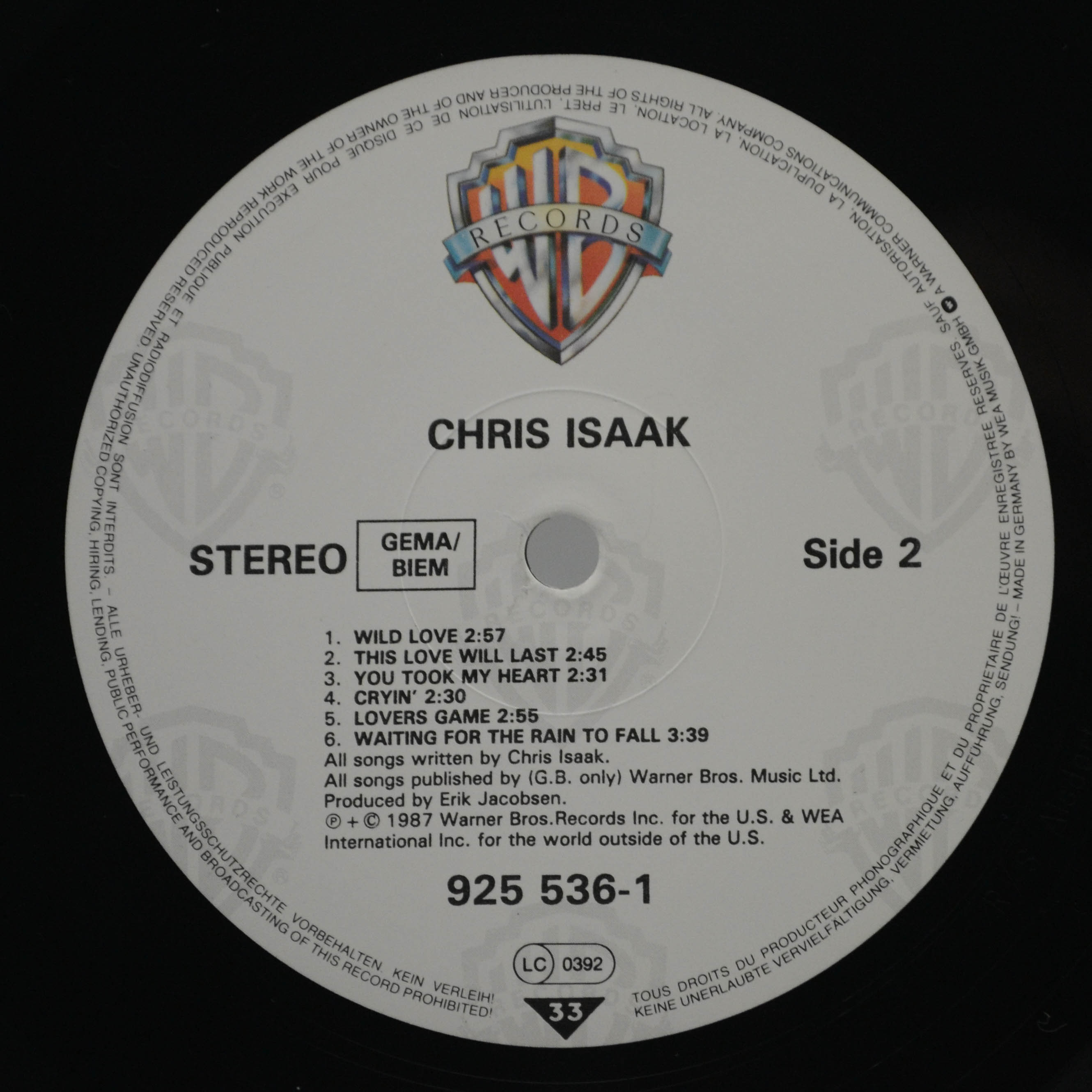 Chris Isaak — Chris Isaak, 1987
