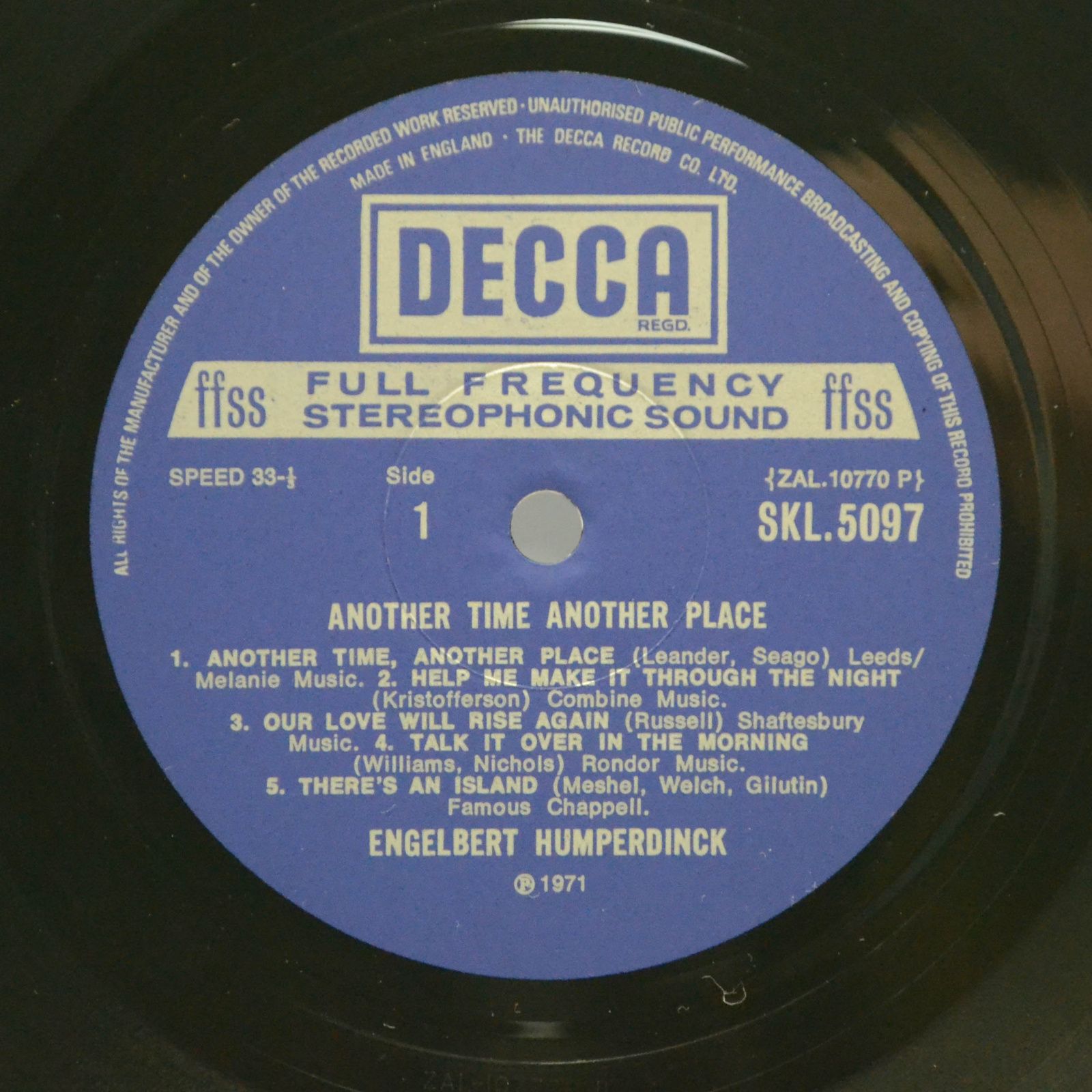 Engelbert Humperdinck — Another Time, Another Place (UK), 1971