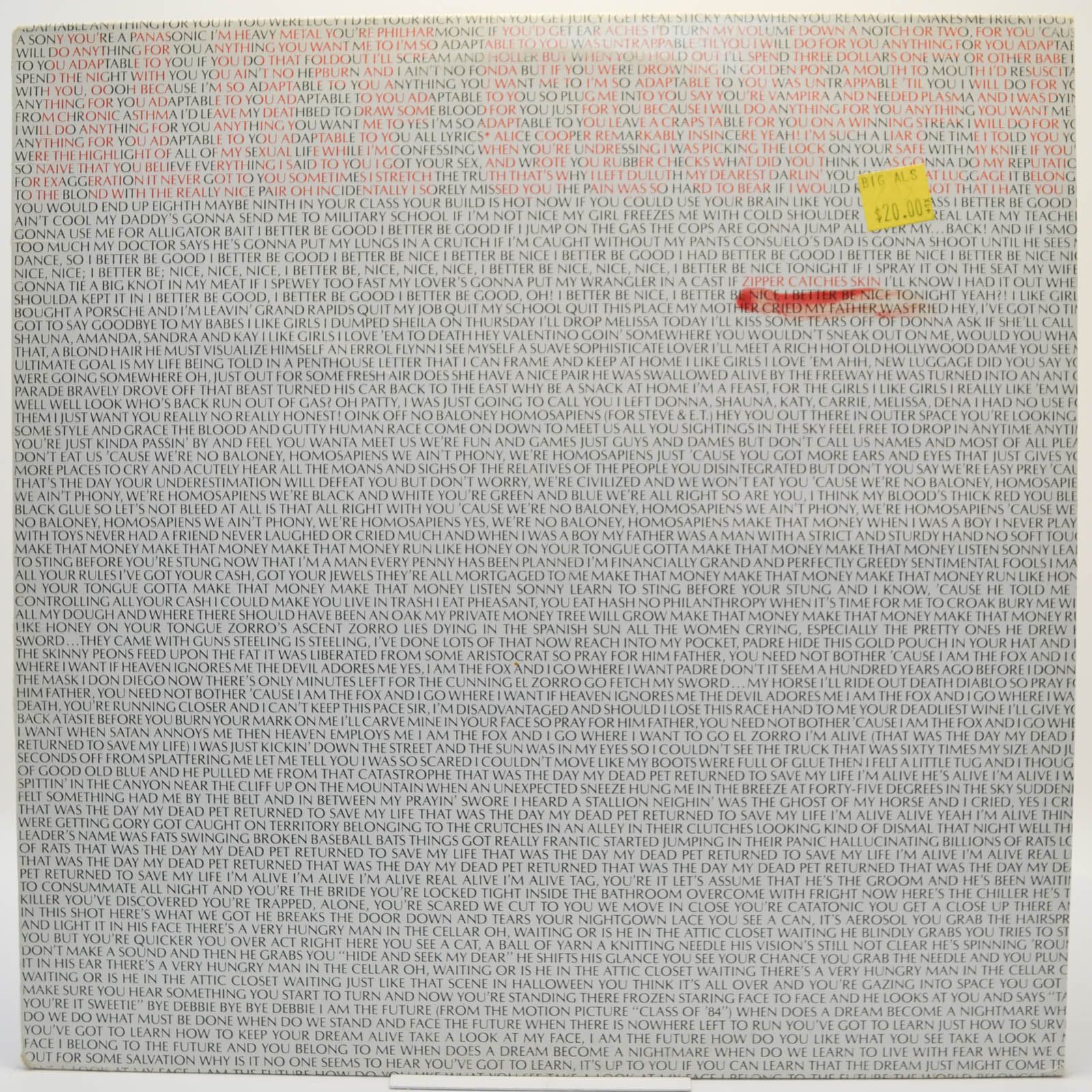 Alice Cooper — Zipper Catches Skin, 1982