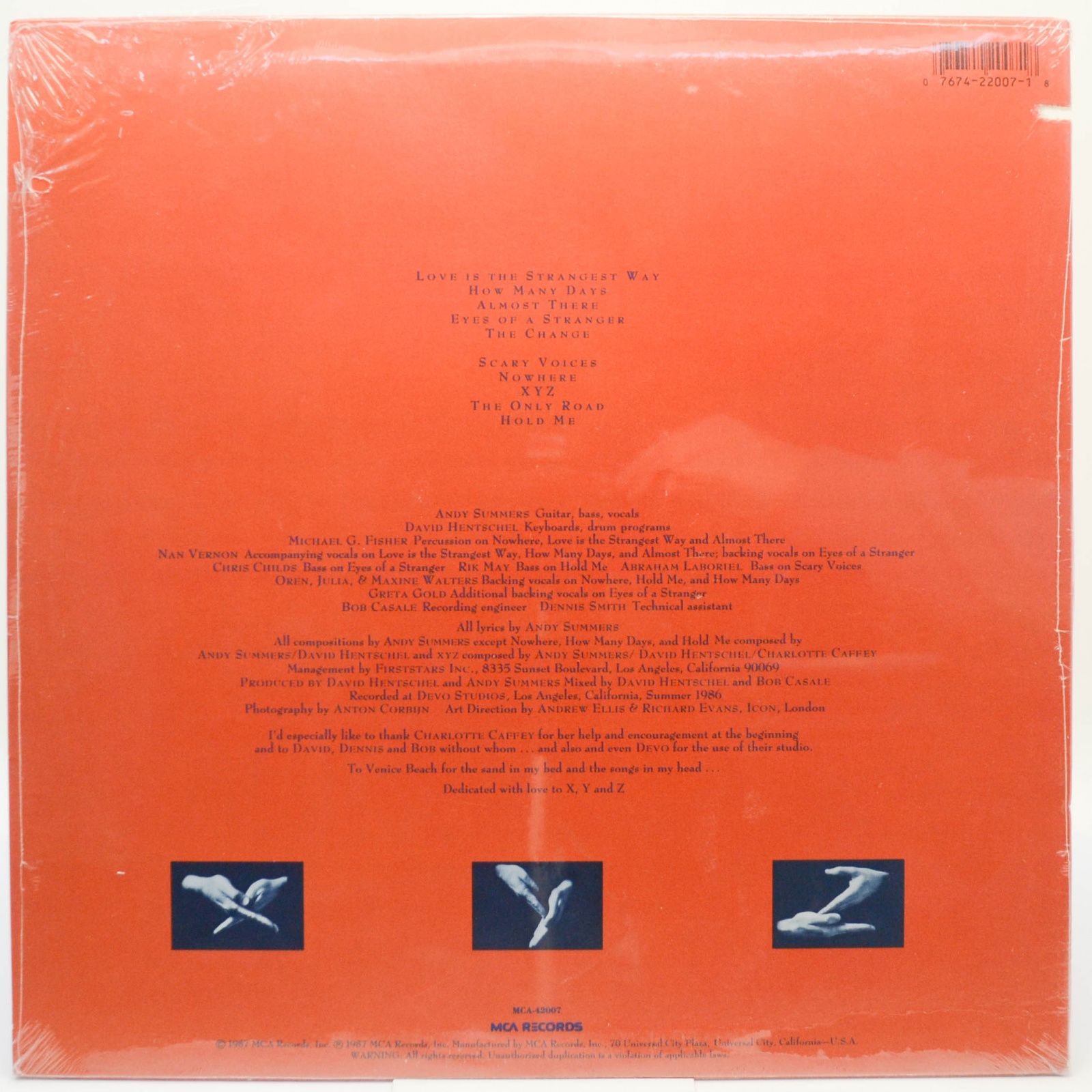 Andy Summers — Xyz, 1987