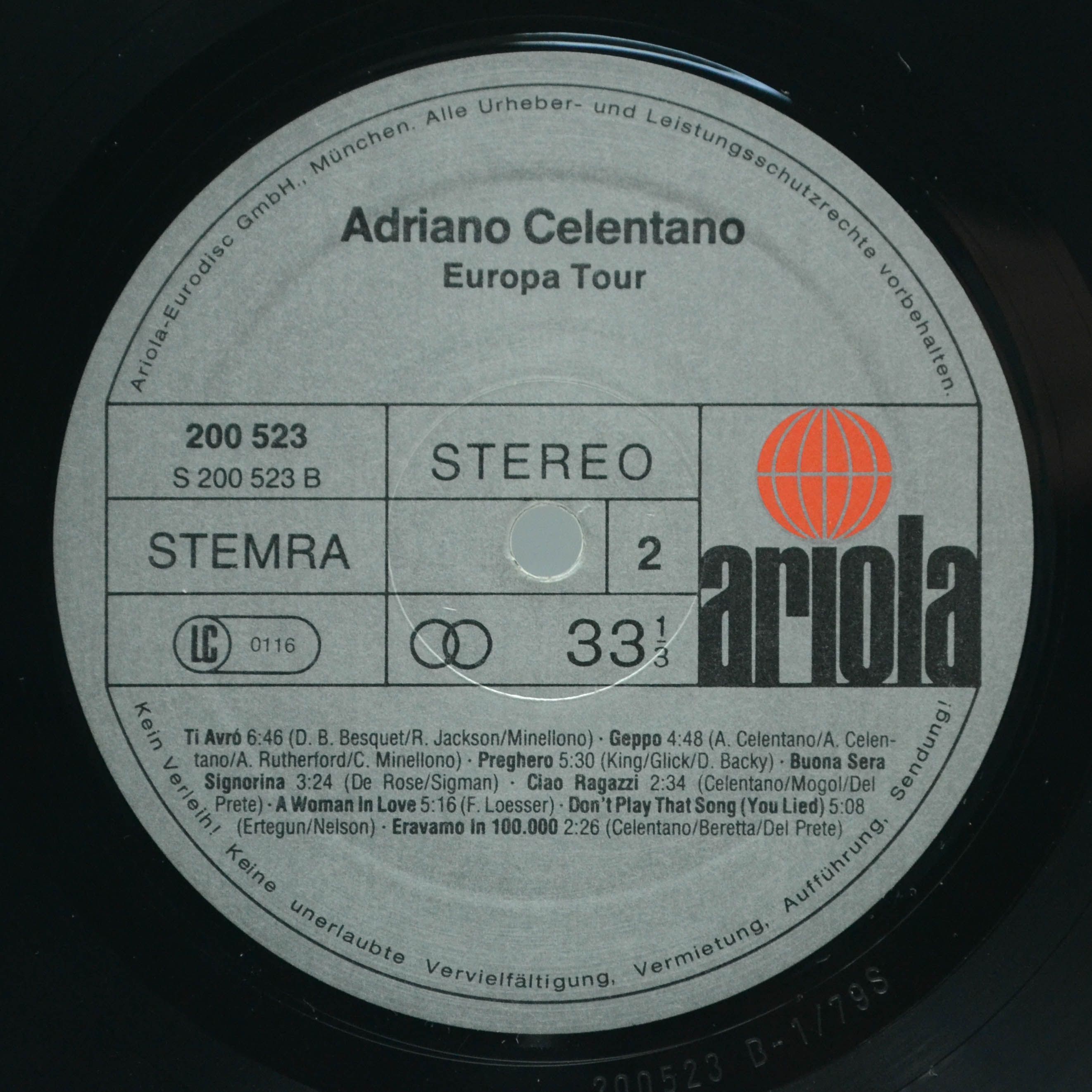 Adriano Celentano — Europa Tour, 1979