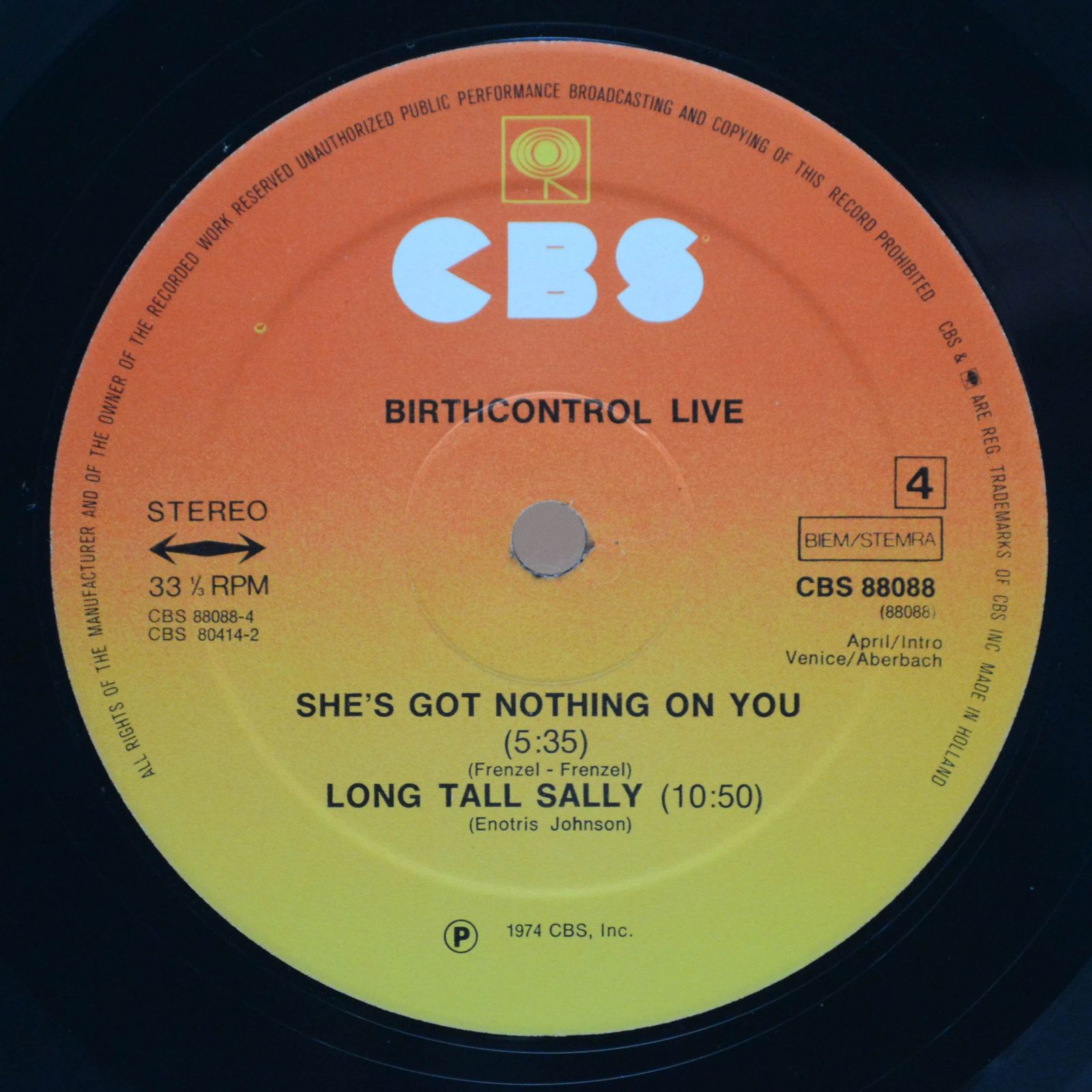 Birth Control — Live (2LP), 1974