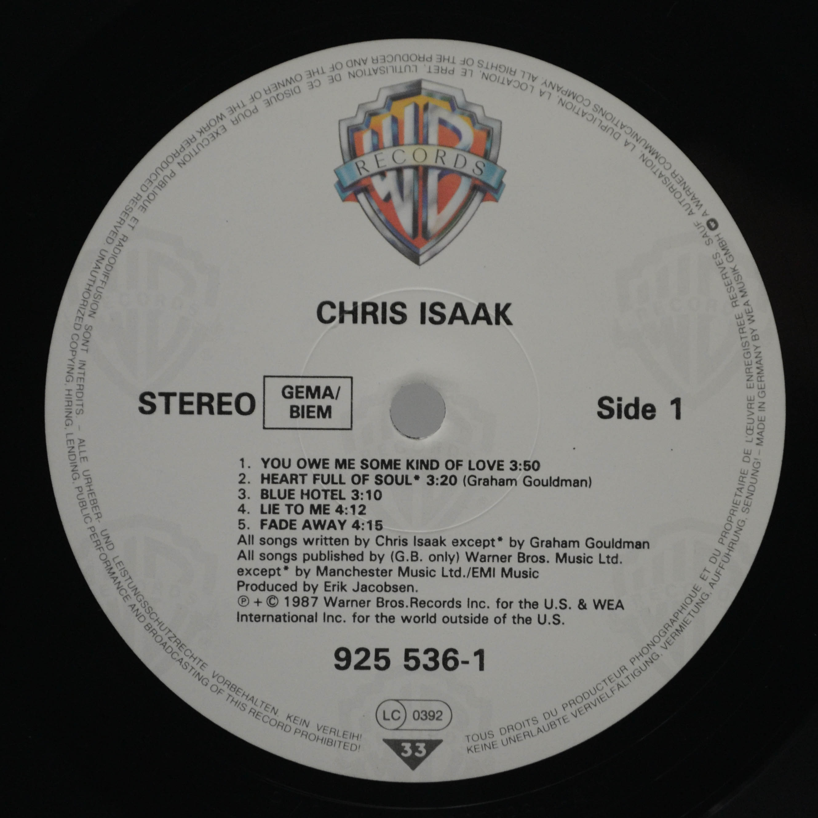 Chris Isaak — Chris Isaak, 1987