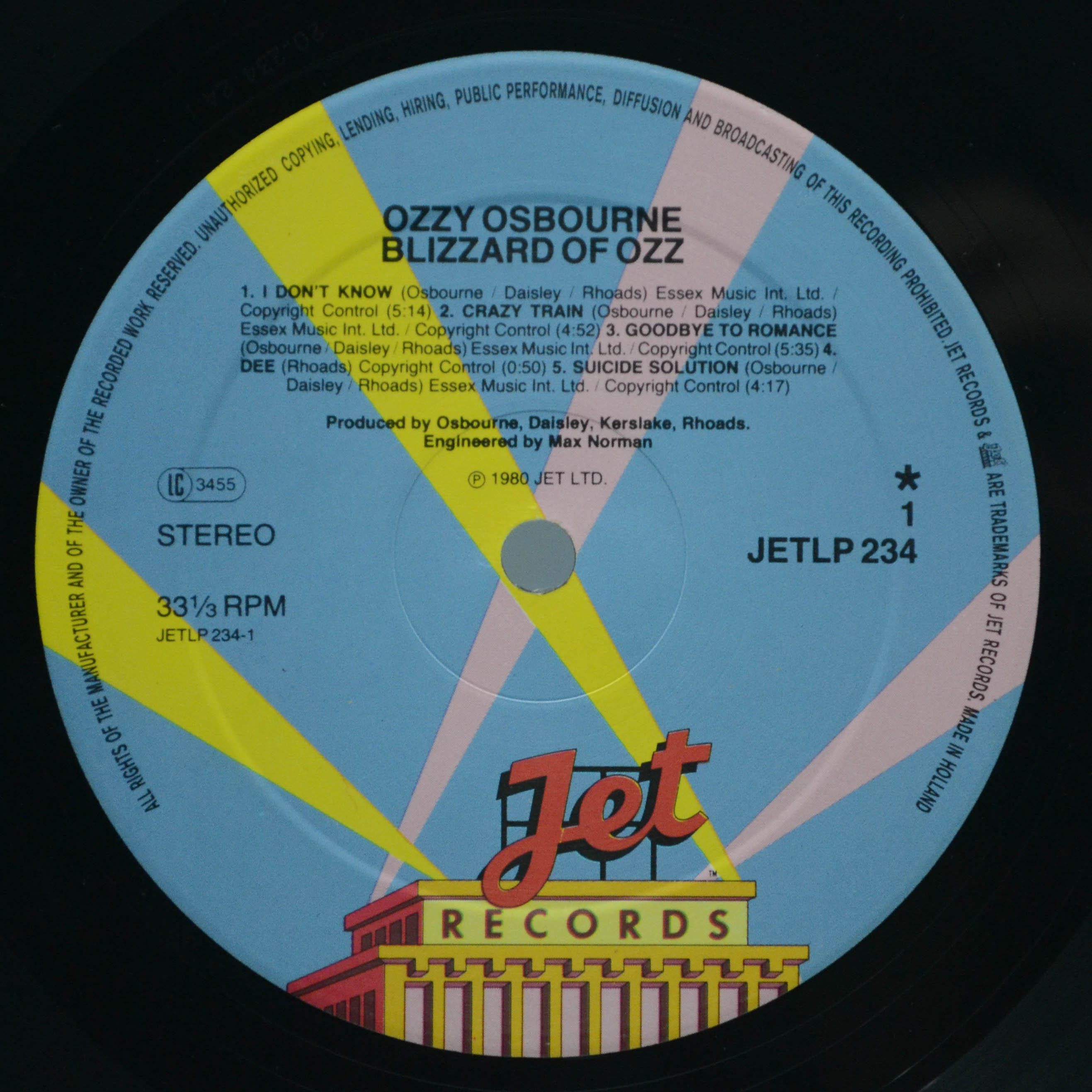 Ozzy Osbourne — Blizzard Of Ozz, 1980