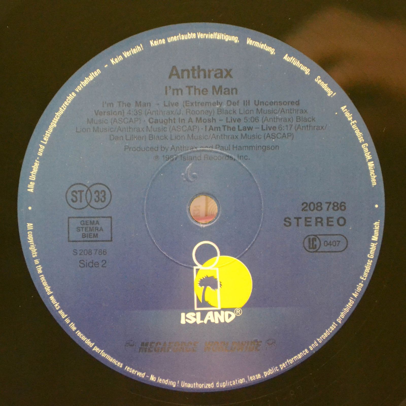 Anthrax — I'm The Man, 1987