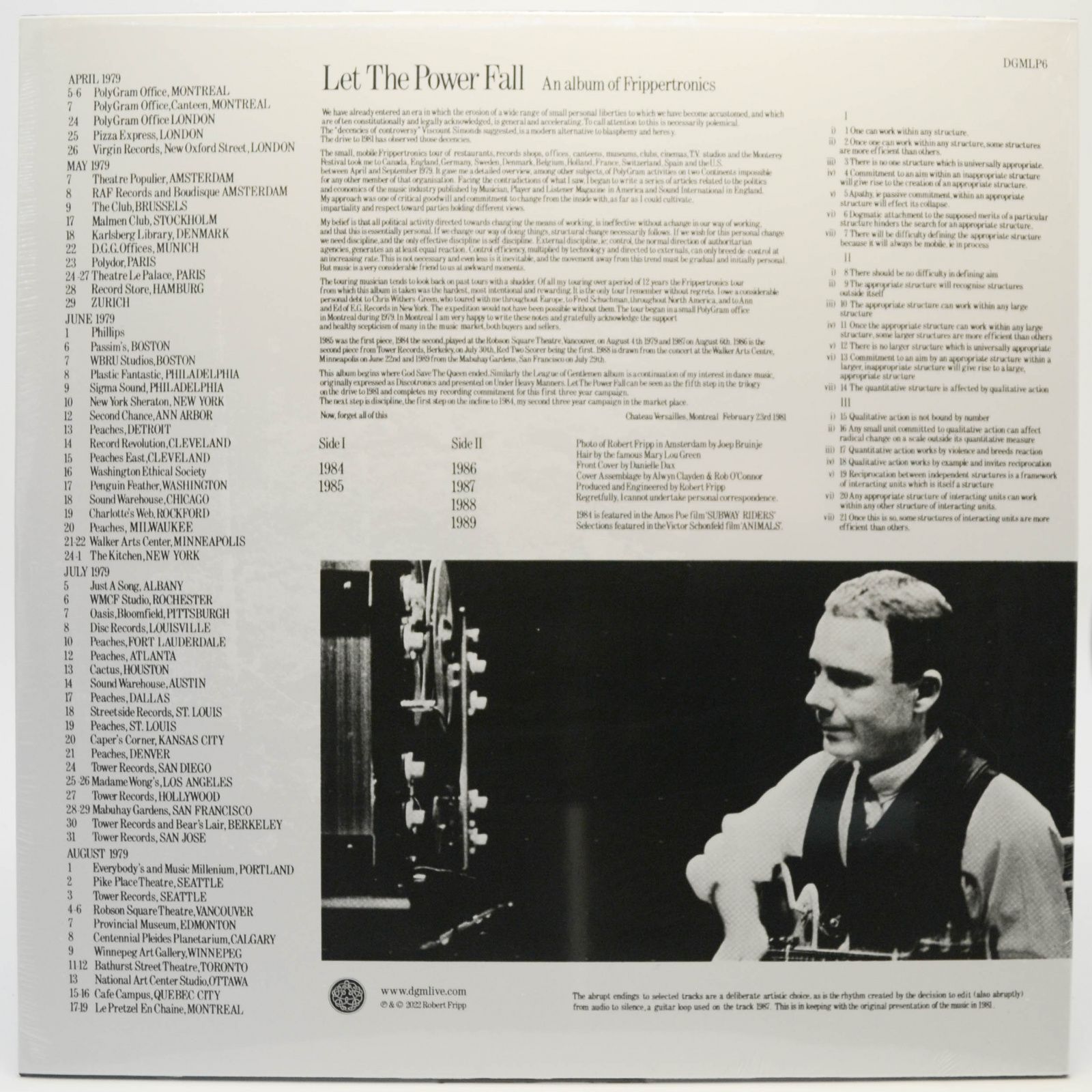 Robert Fripp — Let The Power Fall, 1981