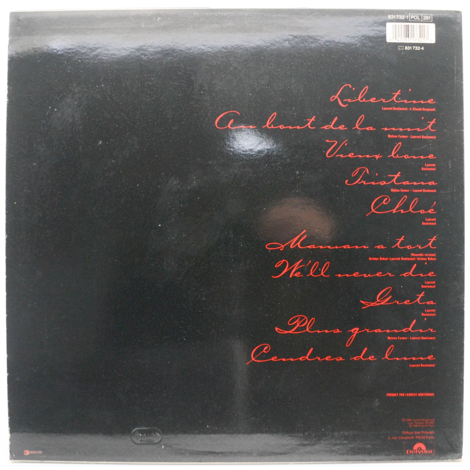 Mylène Farmer — Cendres De Lune (France), 1986