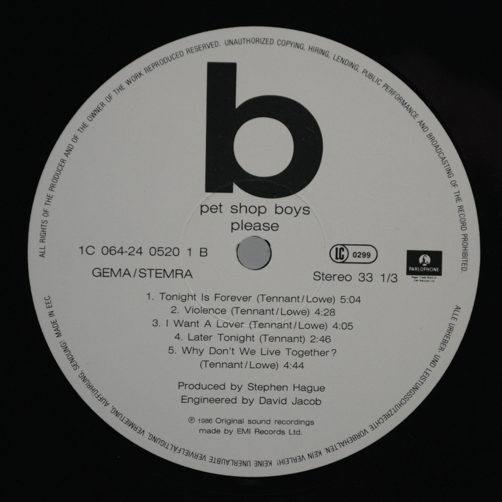 Pet Shop Boys — Please, 1986