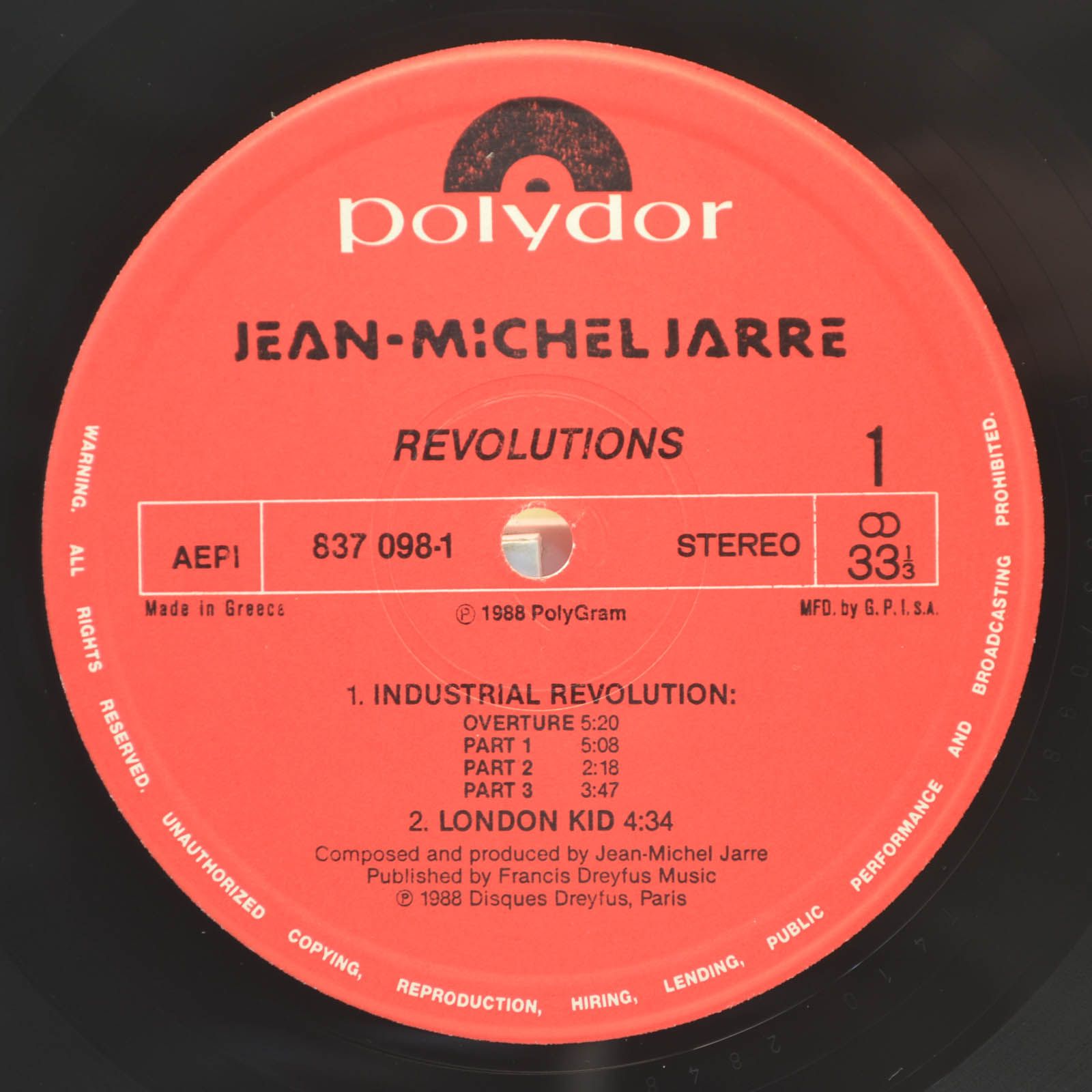 Jean-Michel Jarre — Revolutions, 1988