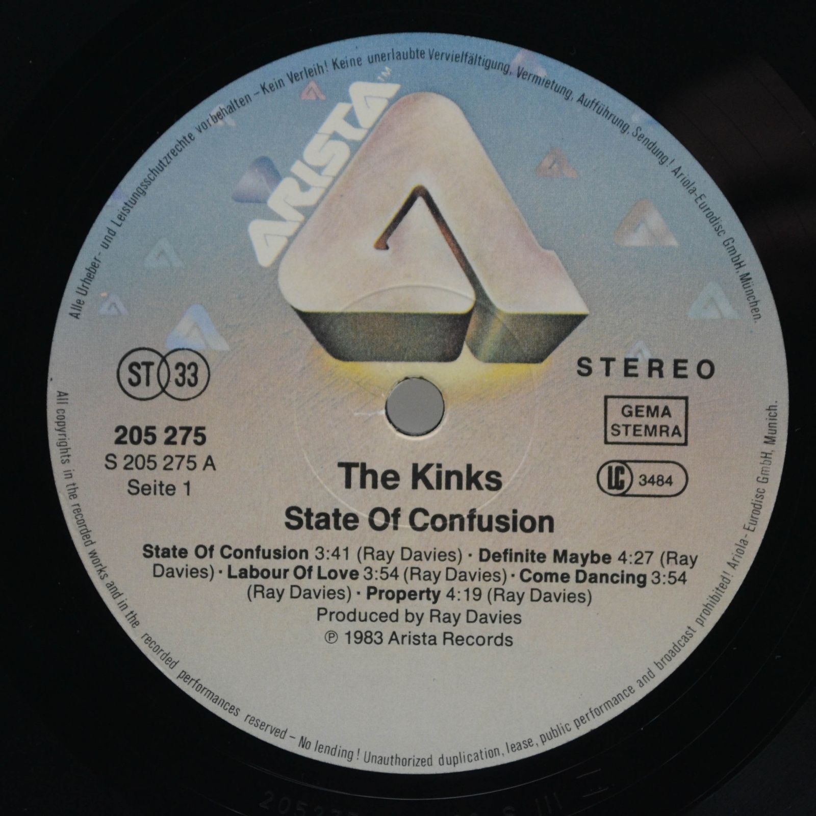 Kinks — State Of Confusion, 1983