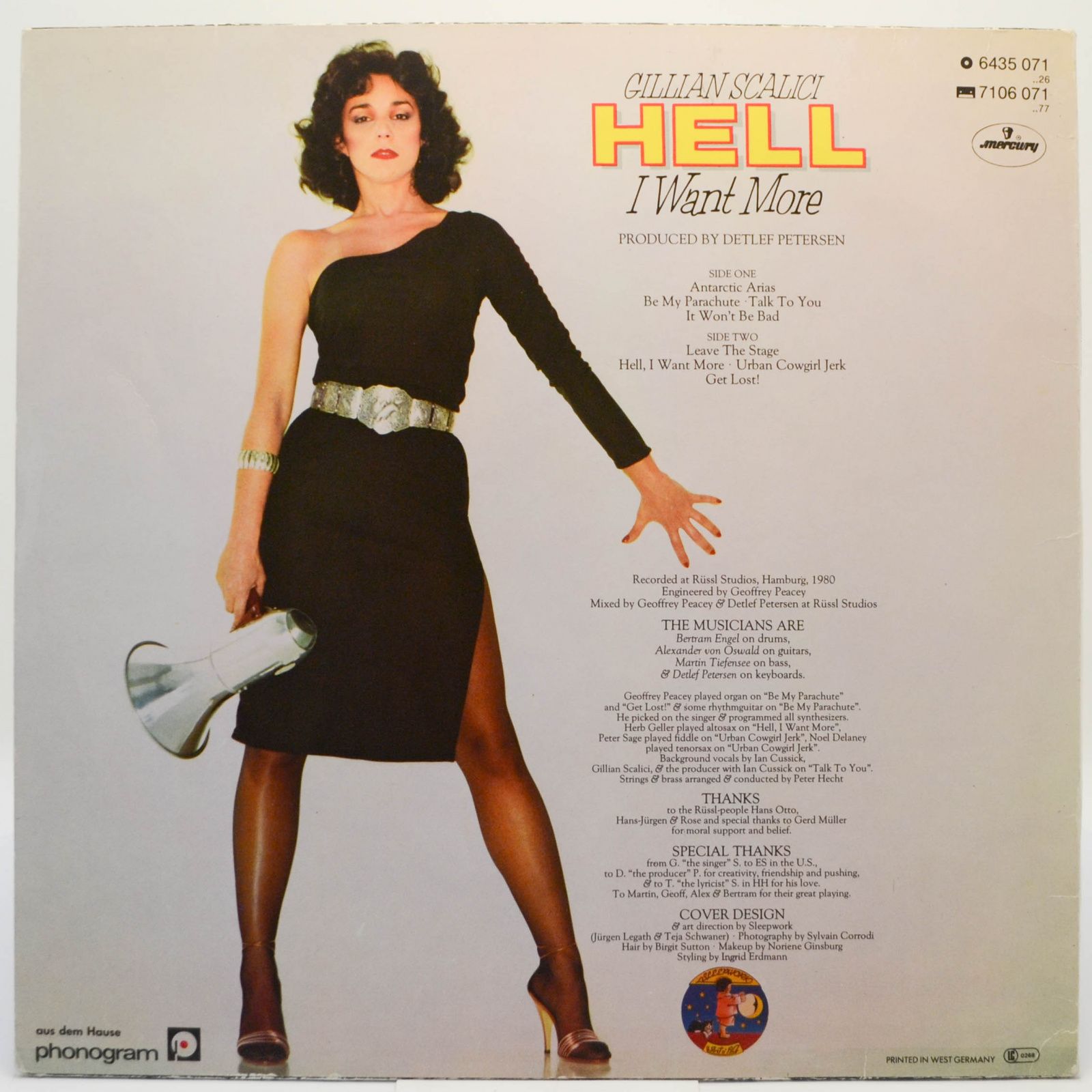 Gillian Scalici — Hell, I Want More, 1980