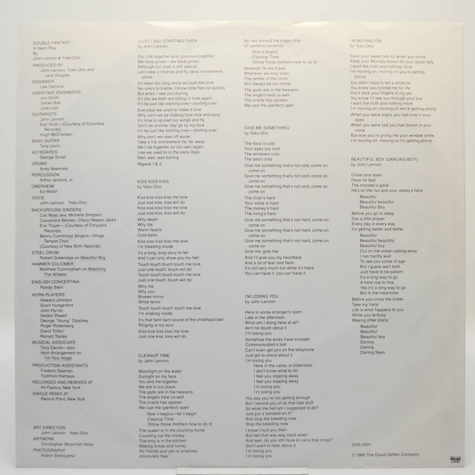 John Lennon & Yoko Ono — Double Fantasy, 1980