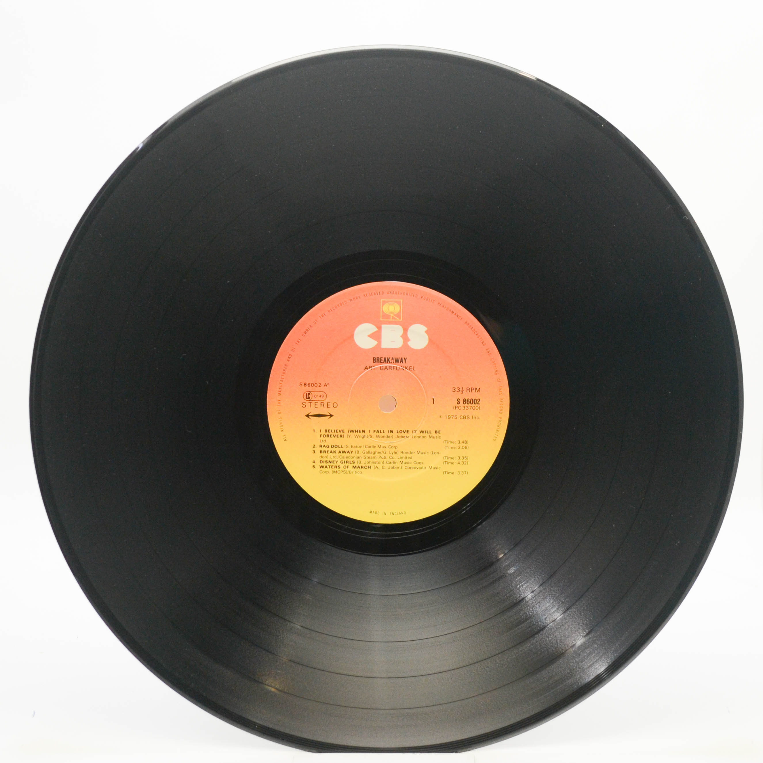 Art Garfunkel — Breakaway (UK), 1975
