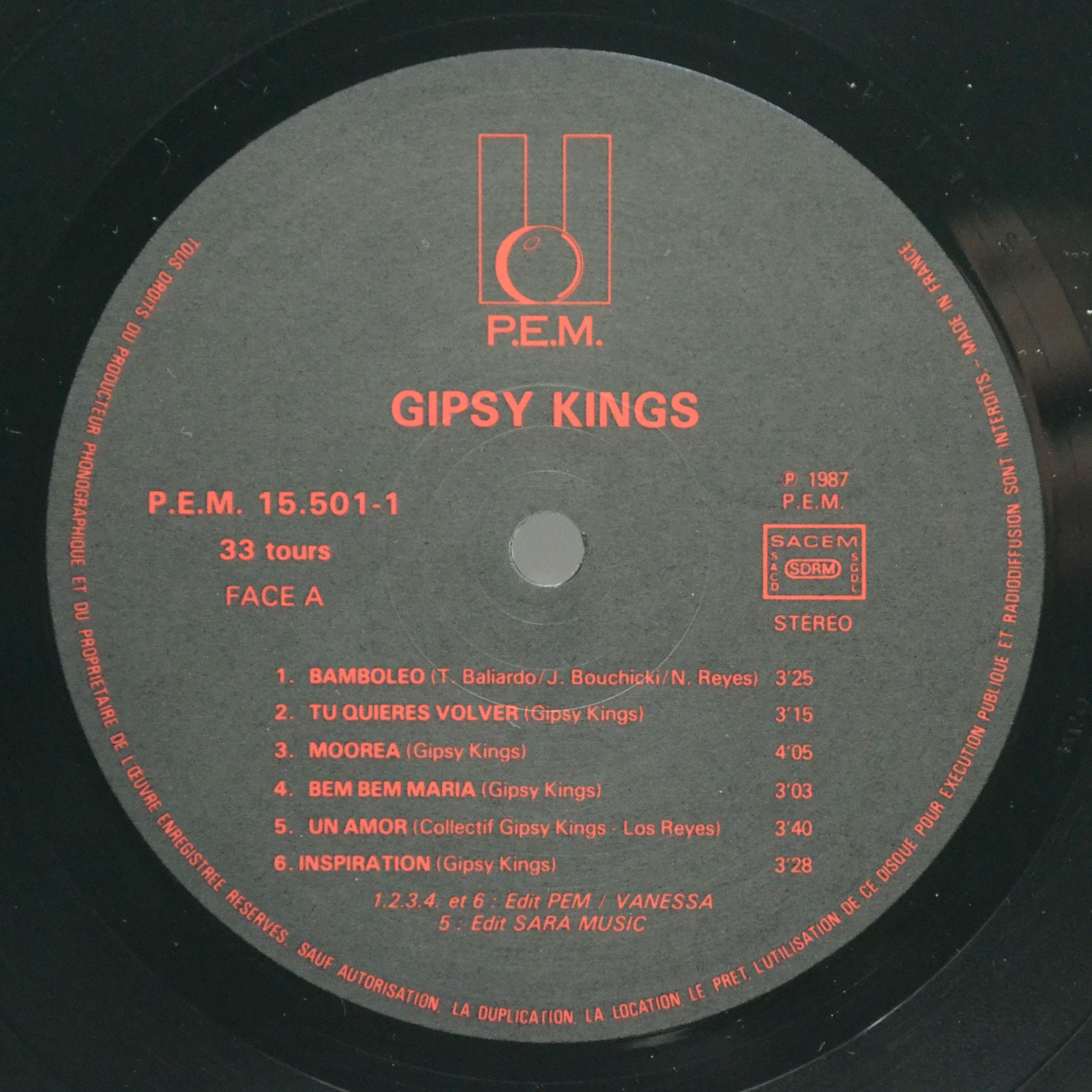 Gipsy Kings — Gipsy Kings (1-st, France), 1987