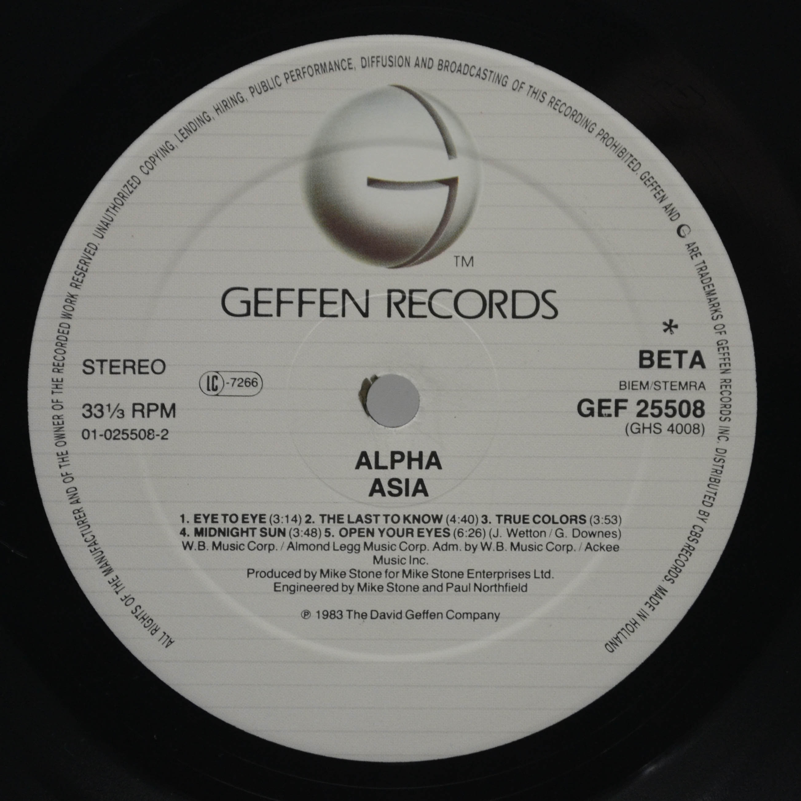 Asia — Alpha, 1983