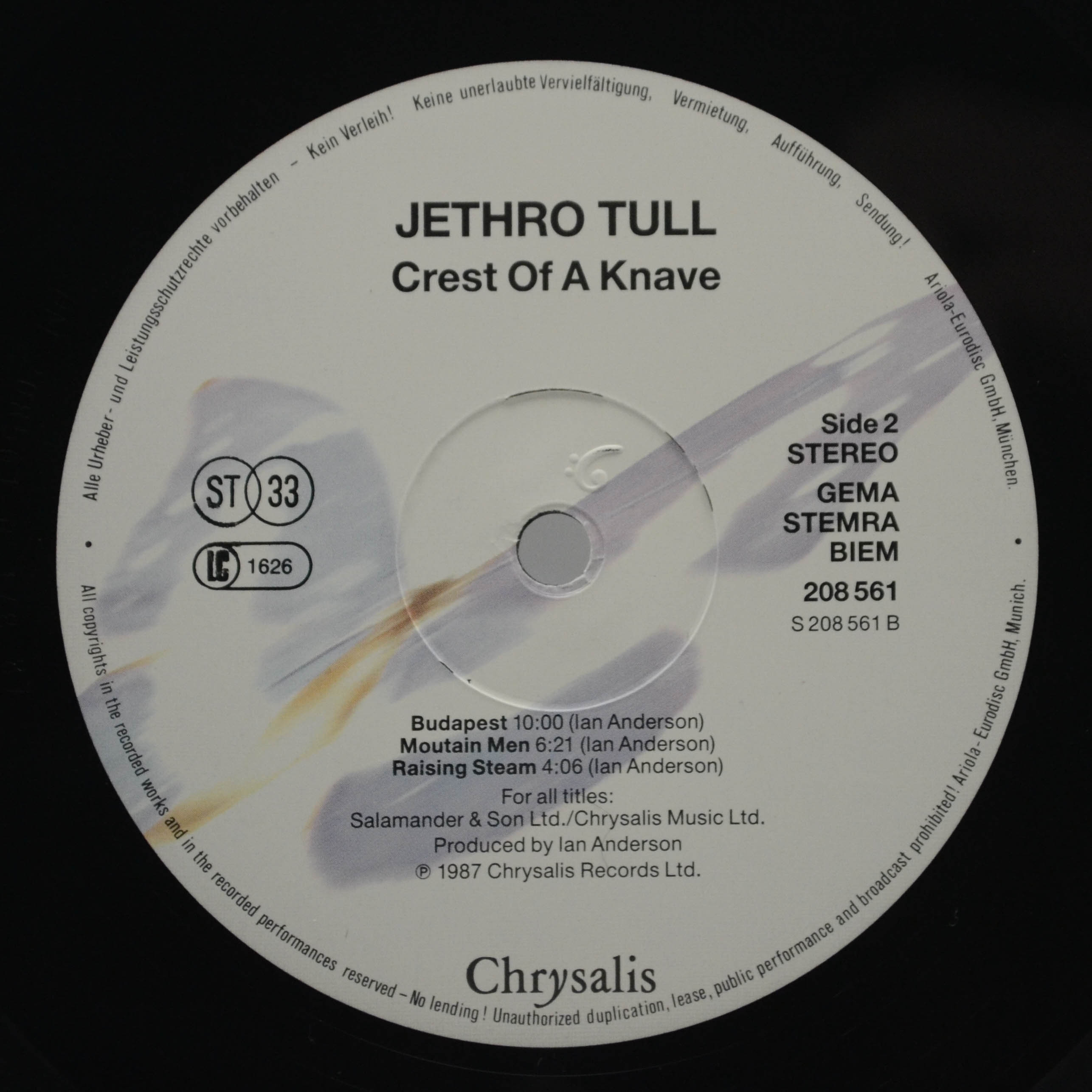 Jethro Tull — Crest Of A Knave, 1987