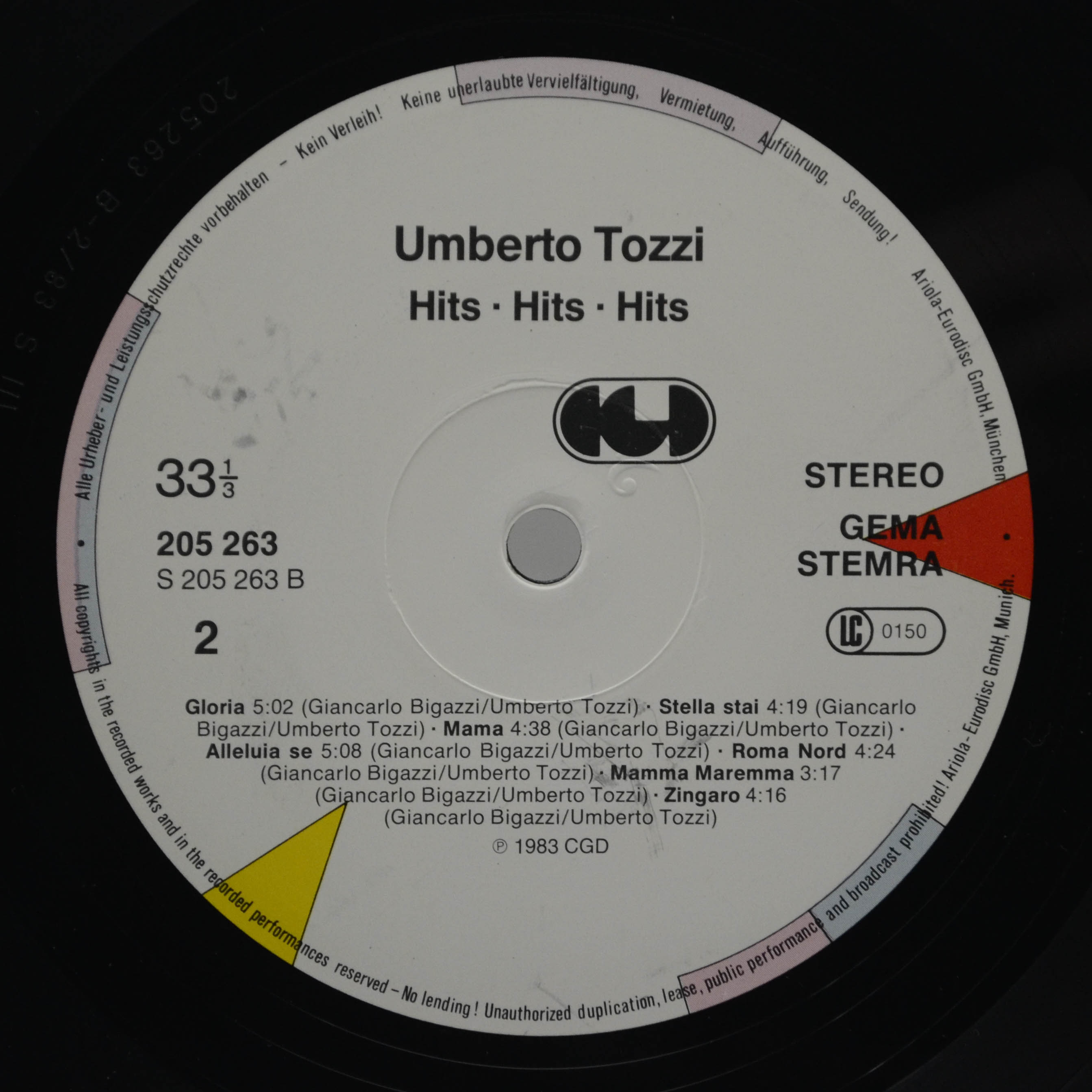 Umberto Tozzi — Hits Hits Hits, 1983