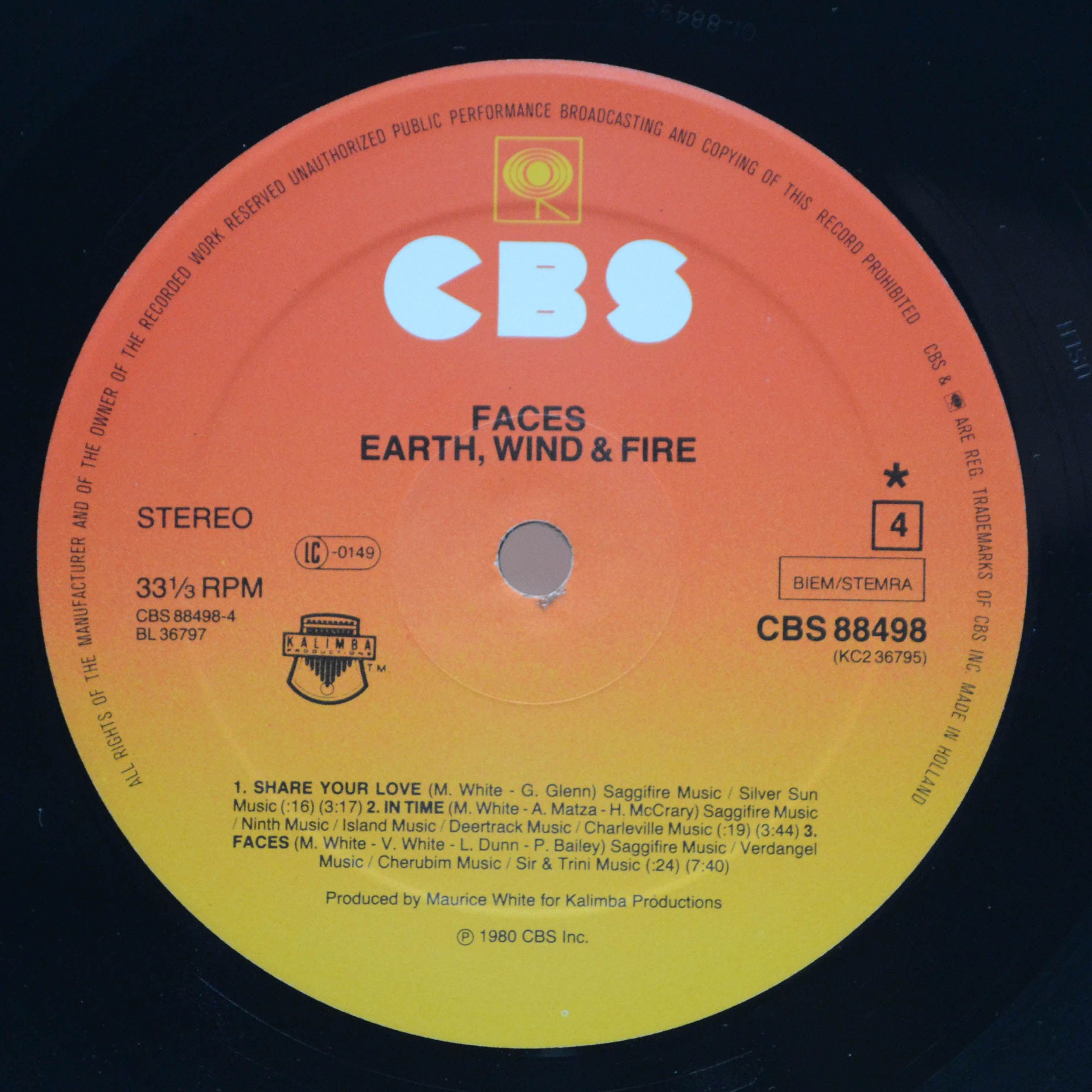 Earth Wind & Fire — Faces (2LP), 1980