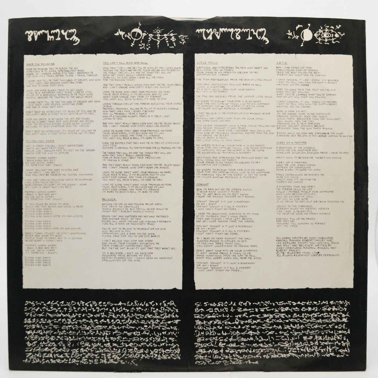 Ozzy Osbourne — Diary Of A Madman, 1981