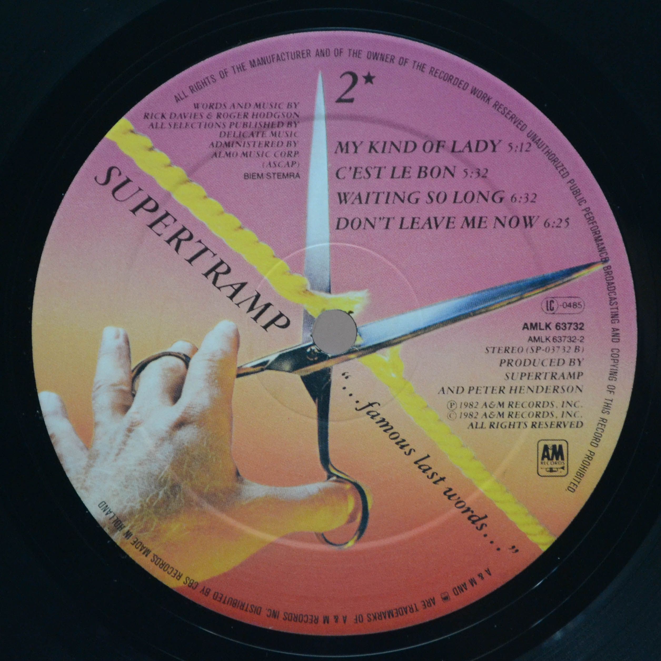 Supertramp — "...Famous Last Words...", 1982