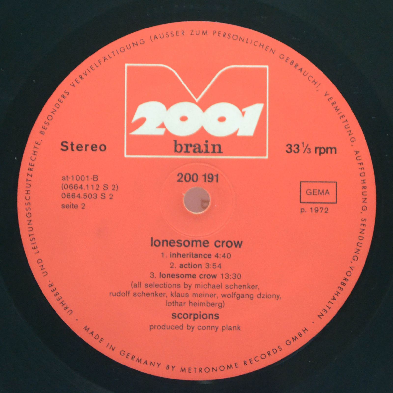 Scorpions — Lonesome Crow, 1972