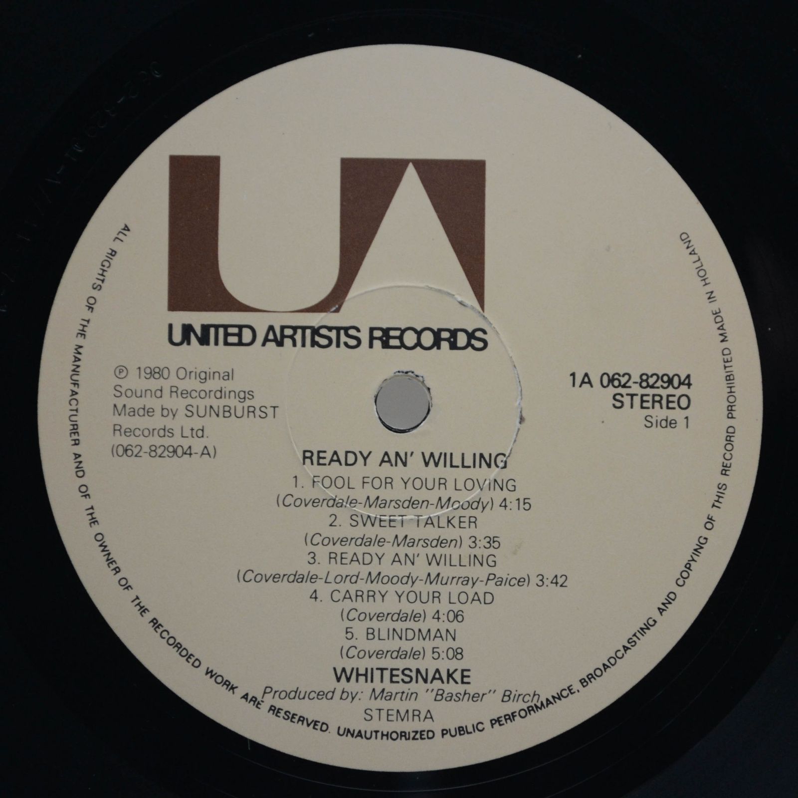 Whitesnake — Ready An' Willing, 1980