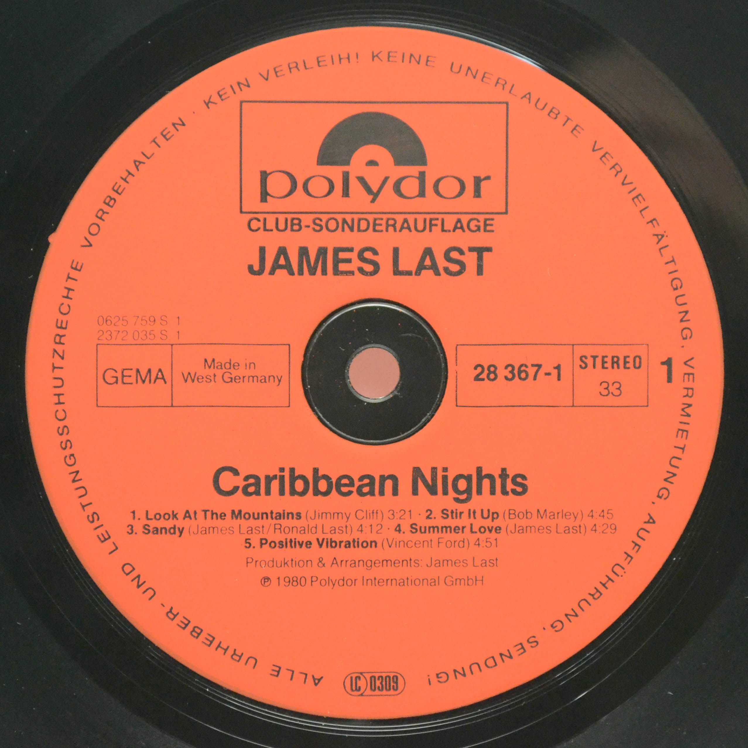 James Last — Caribbean Nights, 1980