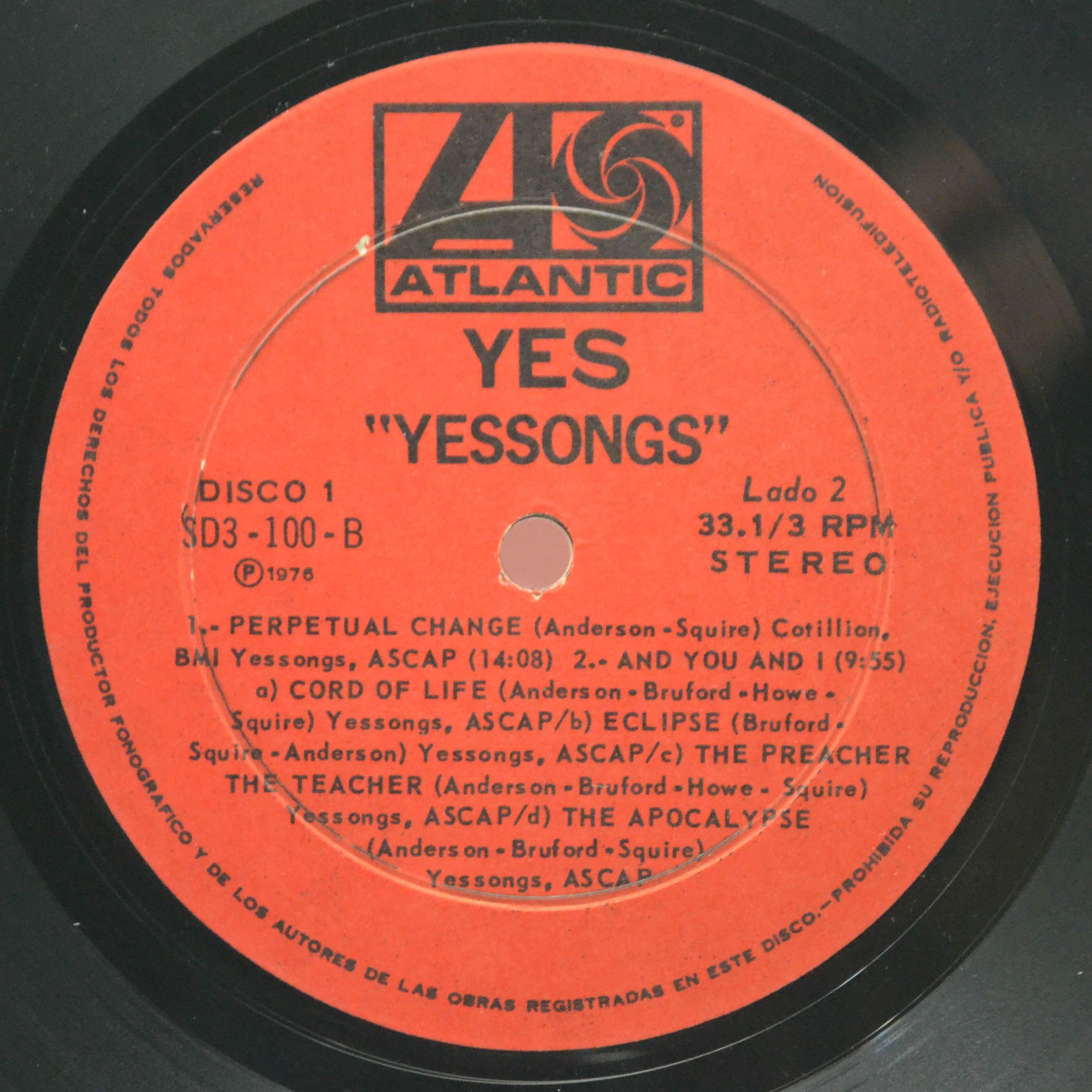 Yes — Yessongs (3LP), 1973