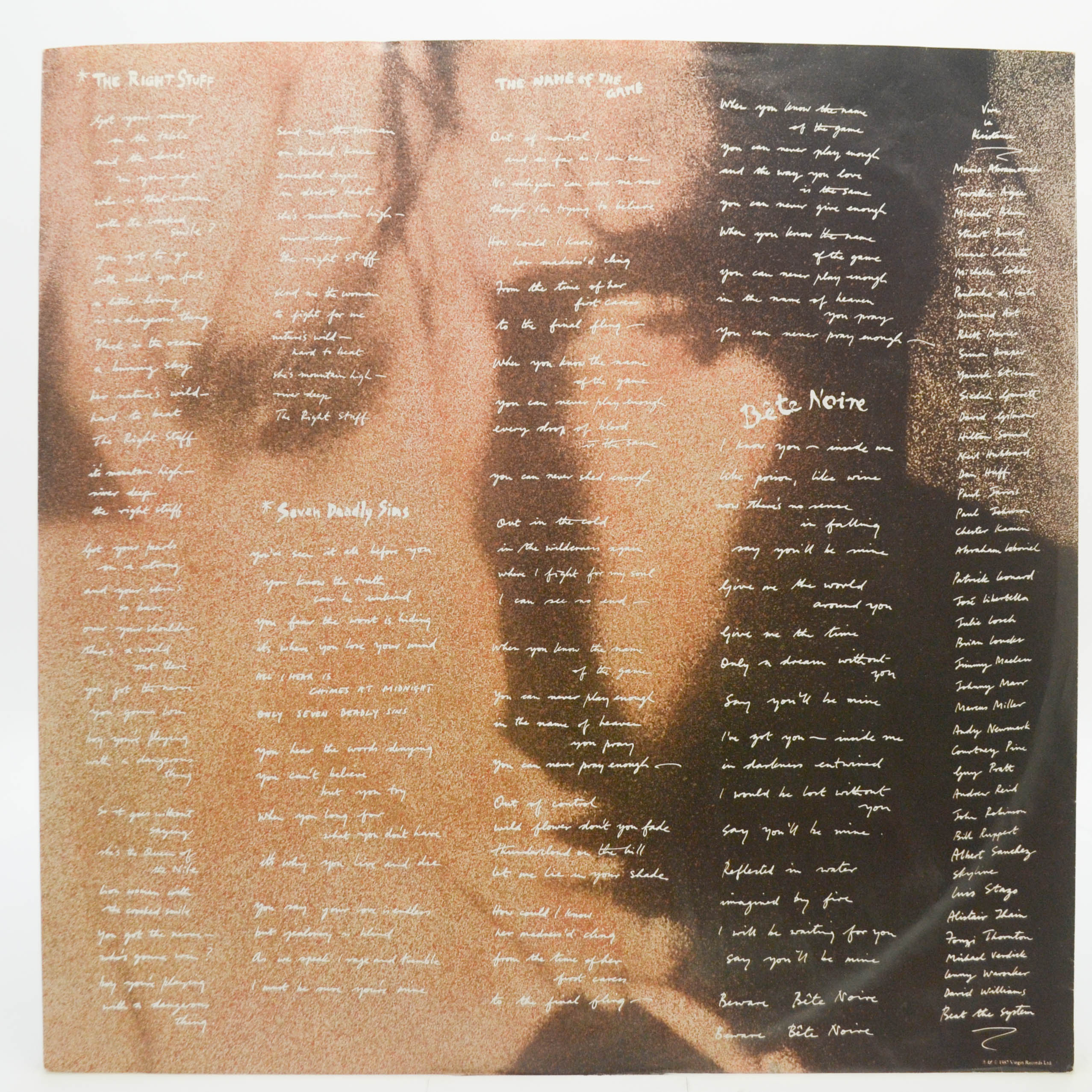 Bryan Ferry — Bête Noire, 1987