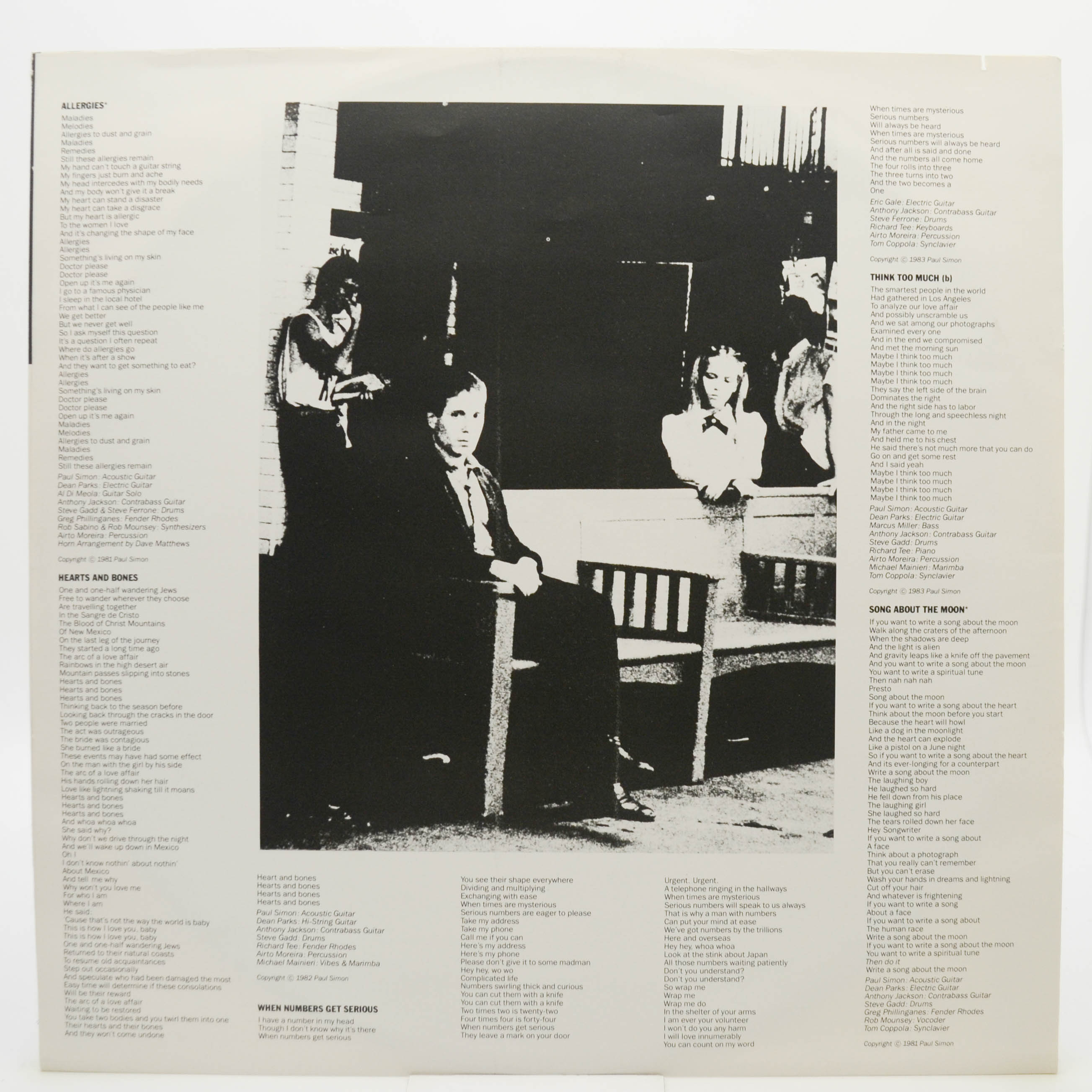 Paul Simon — Hearts And Bones, 1983