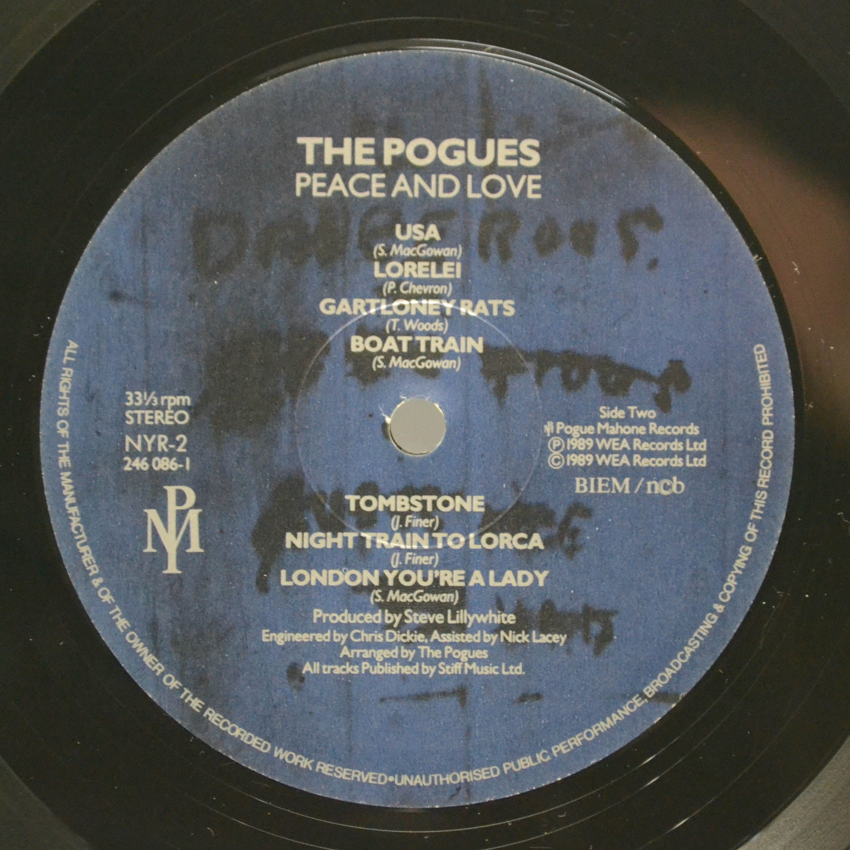 Pogues — Peace And Love, 1989