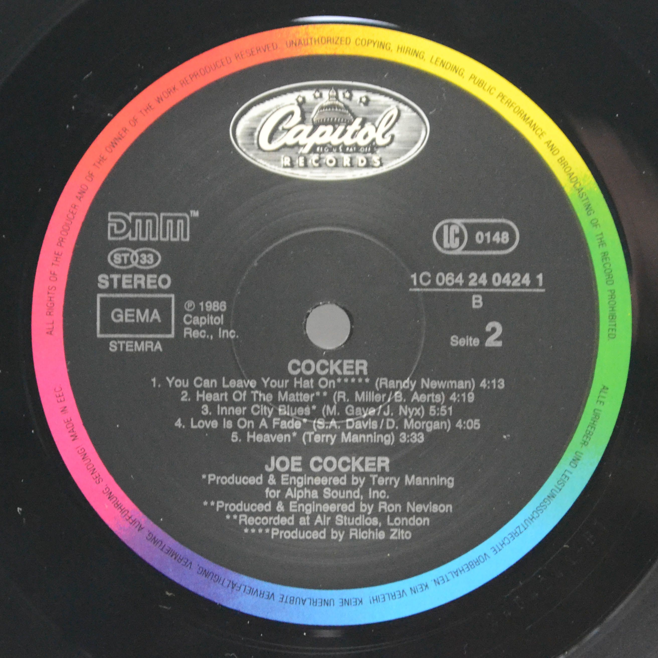 Joe Cocker — Cocker, 1986