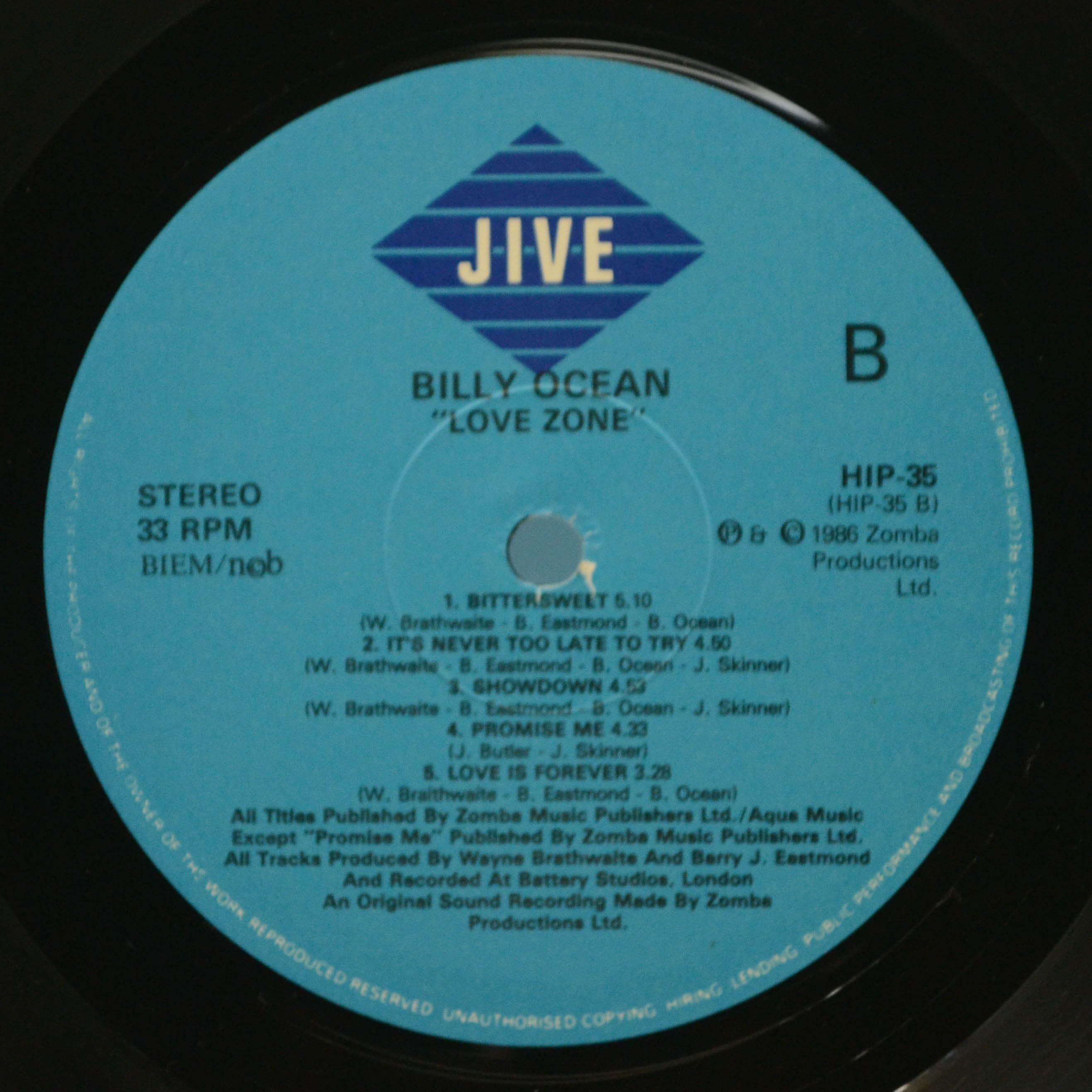 Billy Ocean — Love Zone, 1986