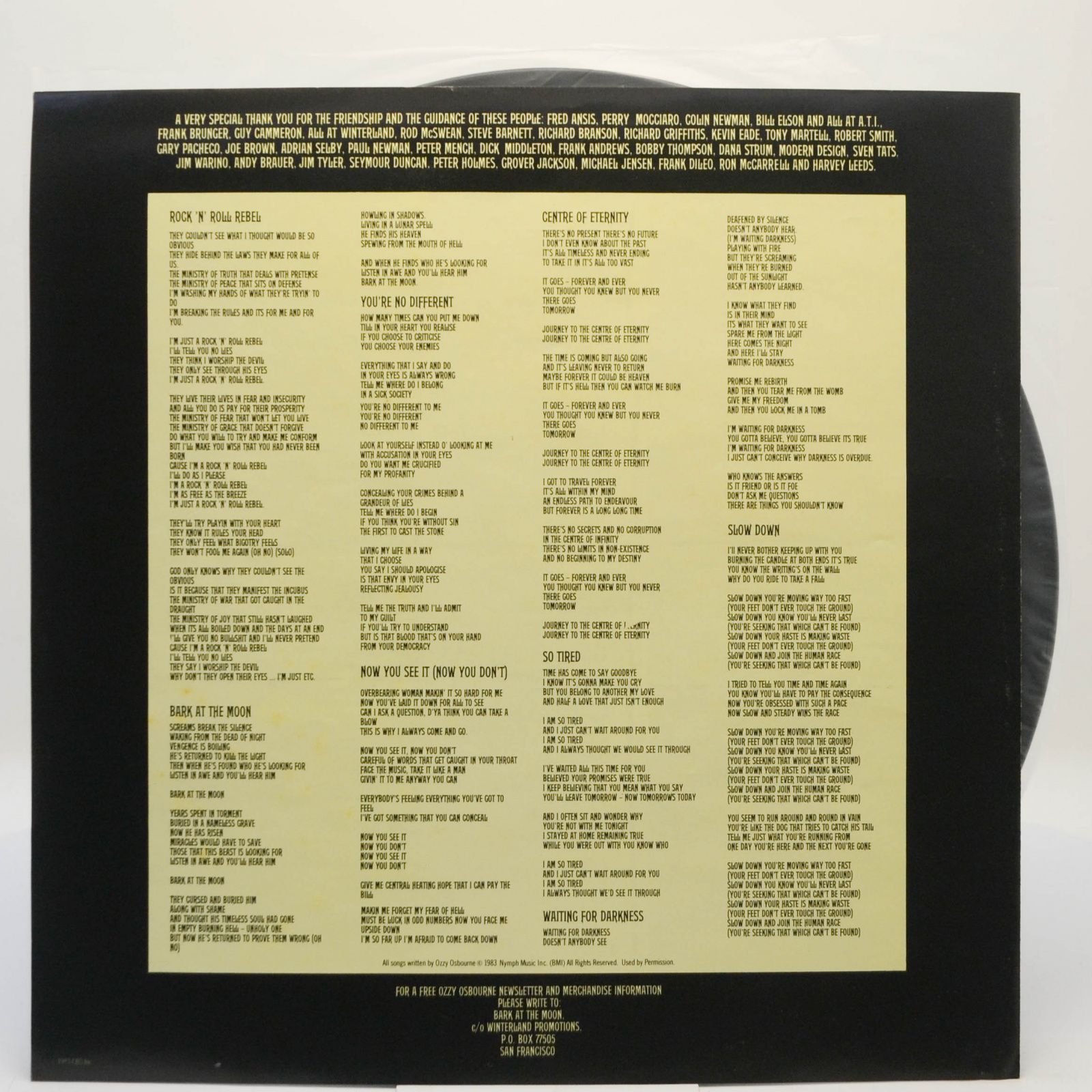 Ozzy Osbourne — Bark At The Moon, 1983