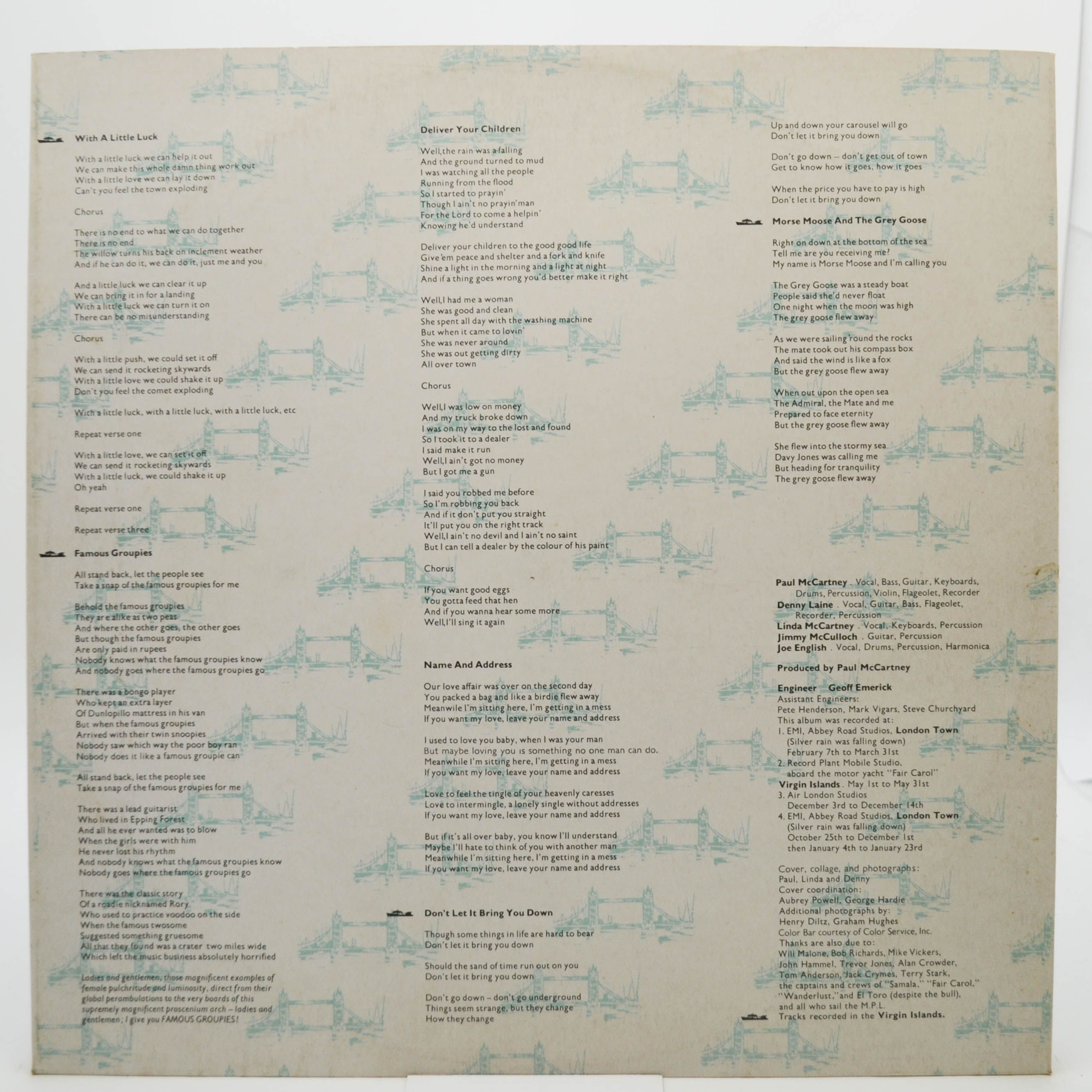 Wings — London Town (poster), 1978