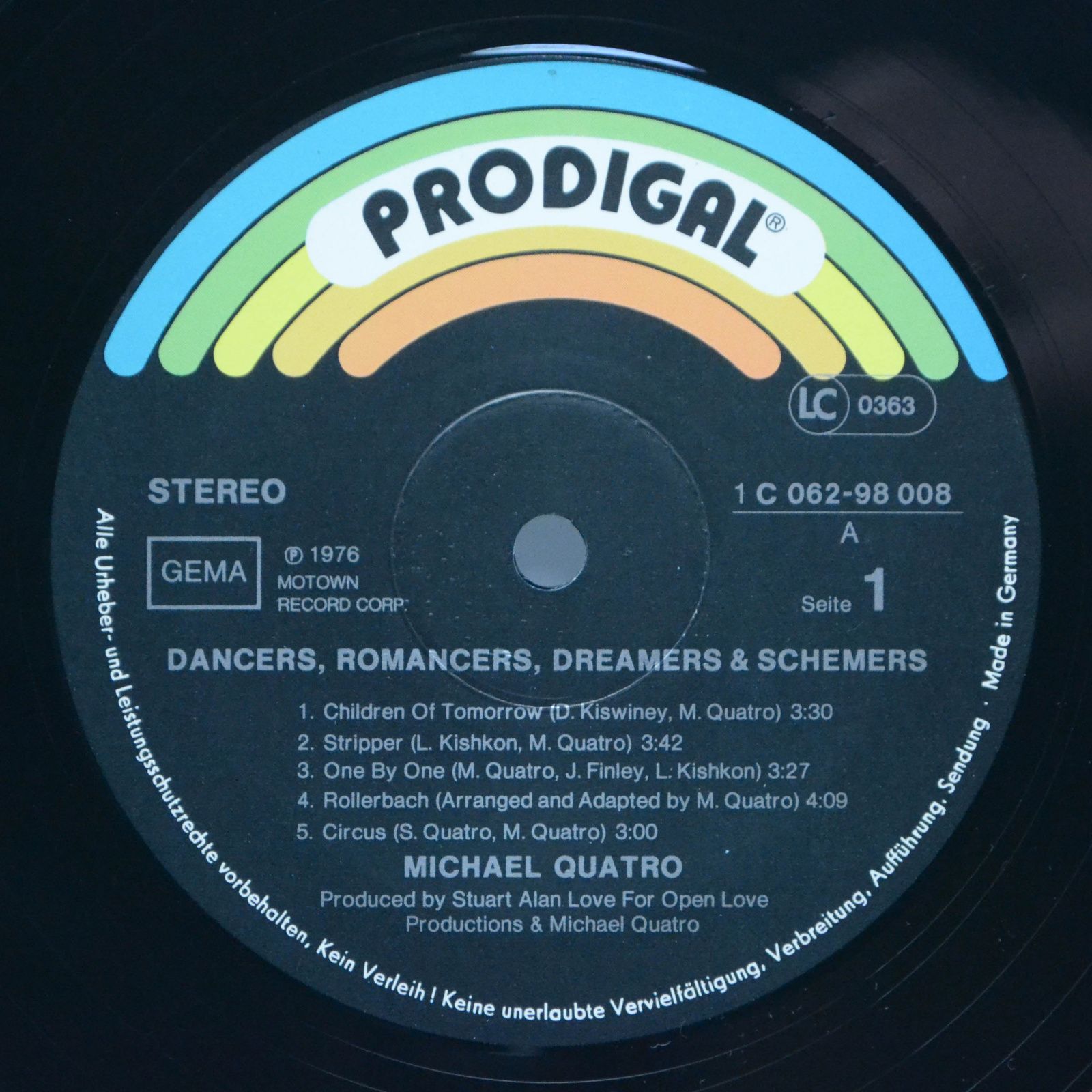 Michael Quatro — Dancers, Romancers, Dreamers & Schemers, 1976