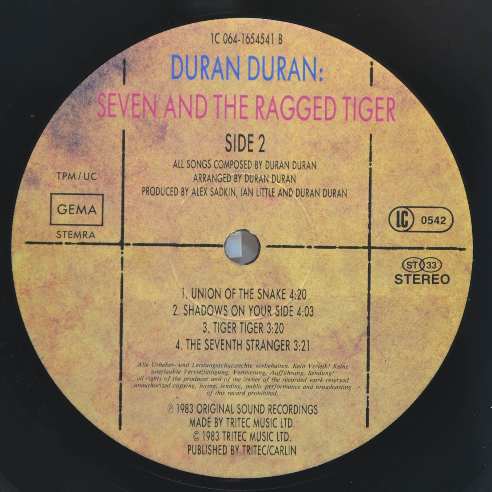 Duran Duran — Seven And The Ragged Tiger, 1983