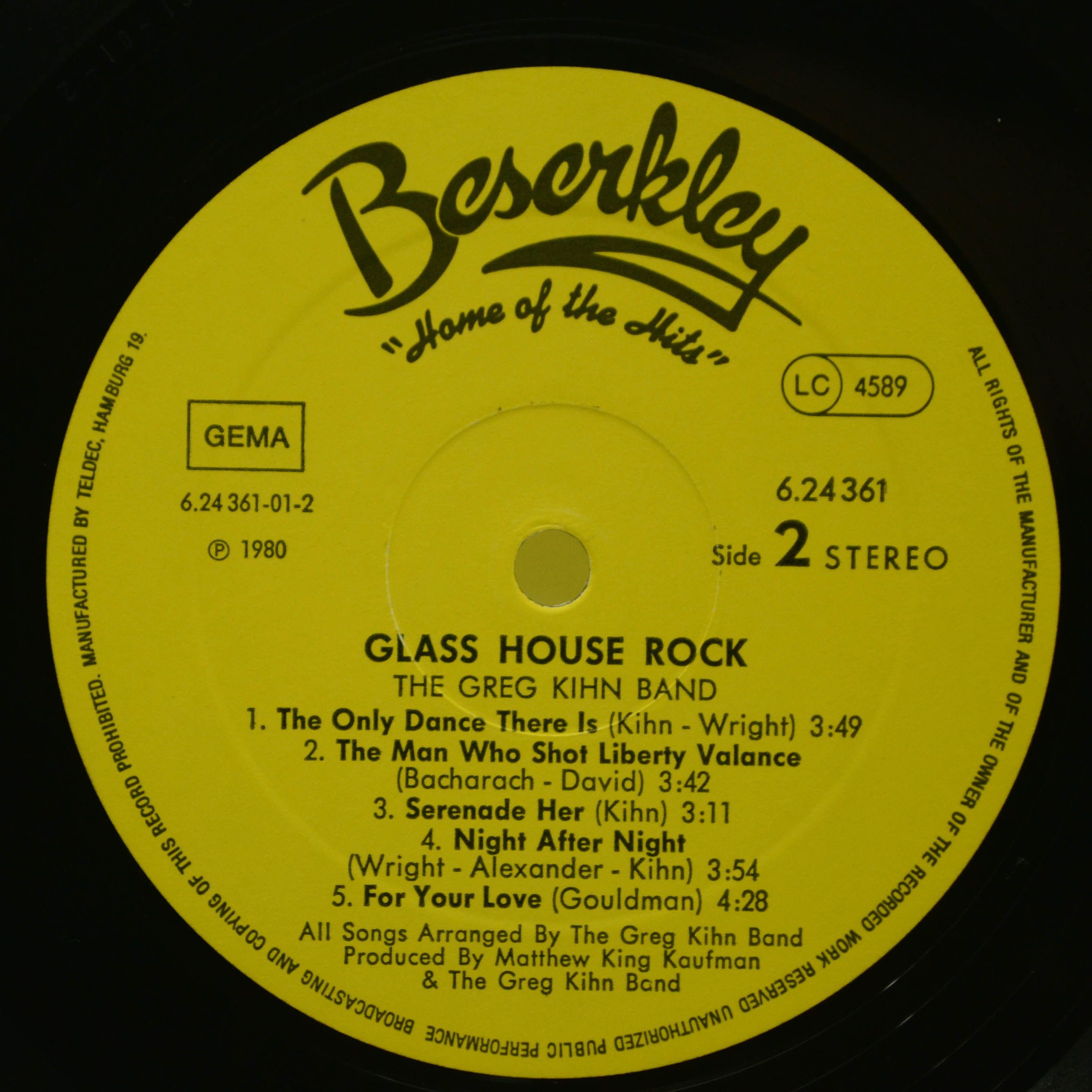 Greg Kihn Band — Glass House Rock, 1980