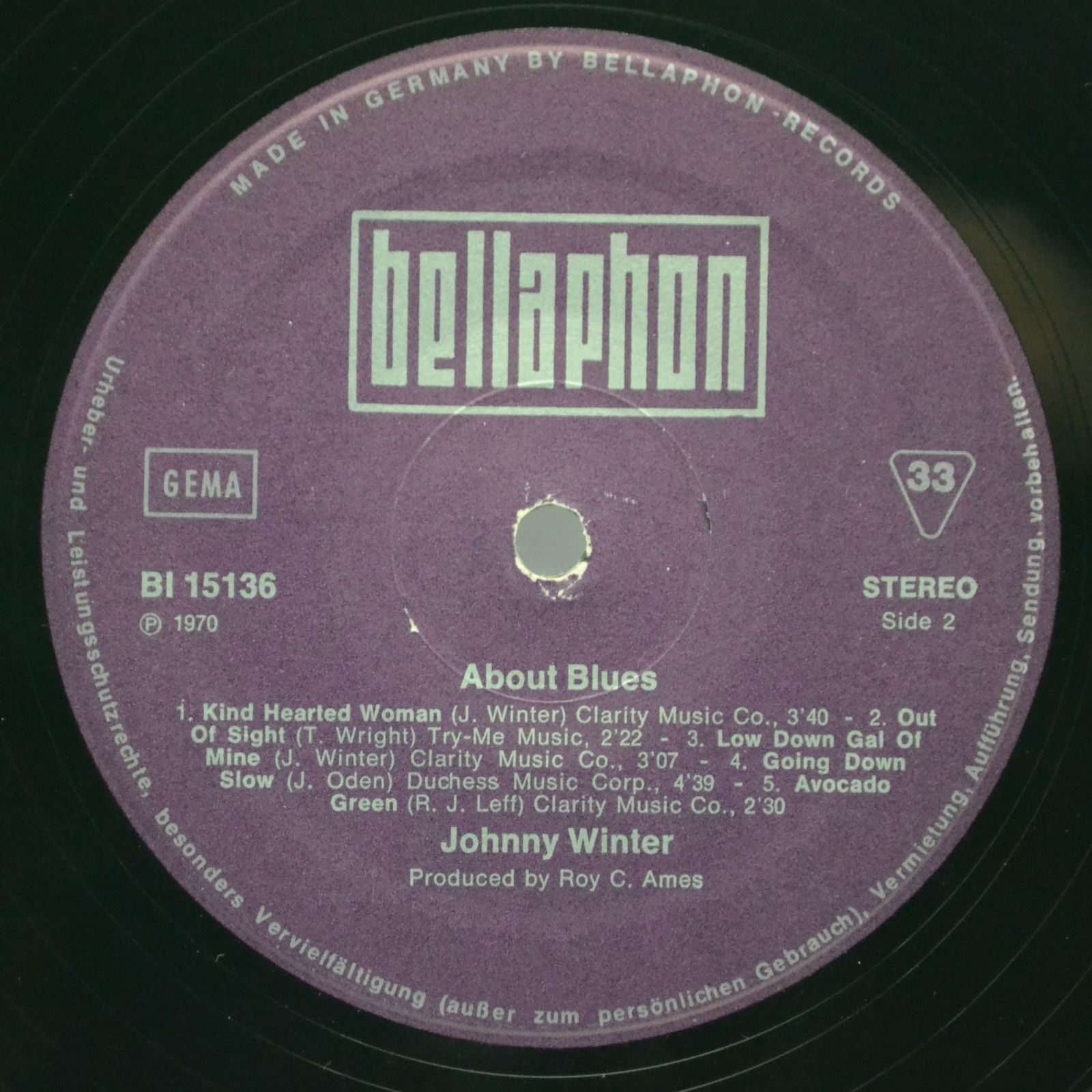 Johnny Winter — About Blues, 1969