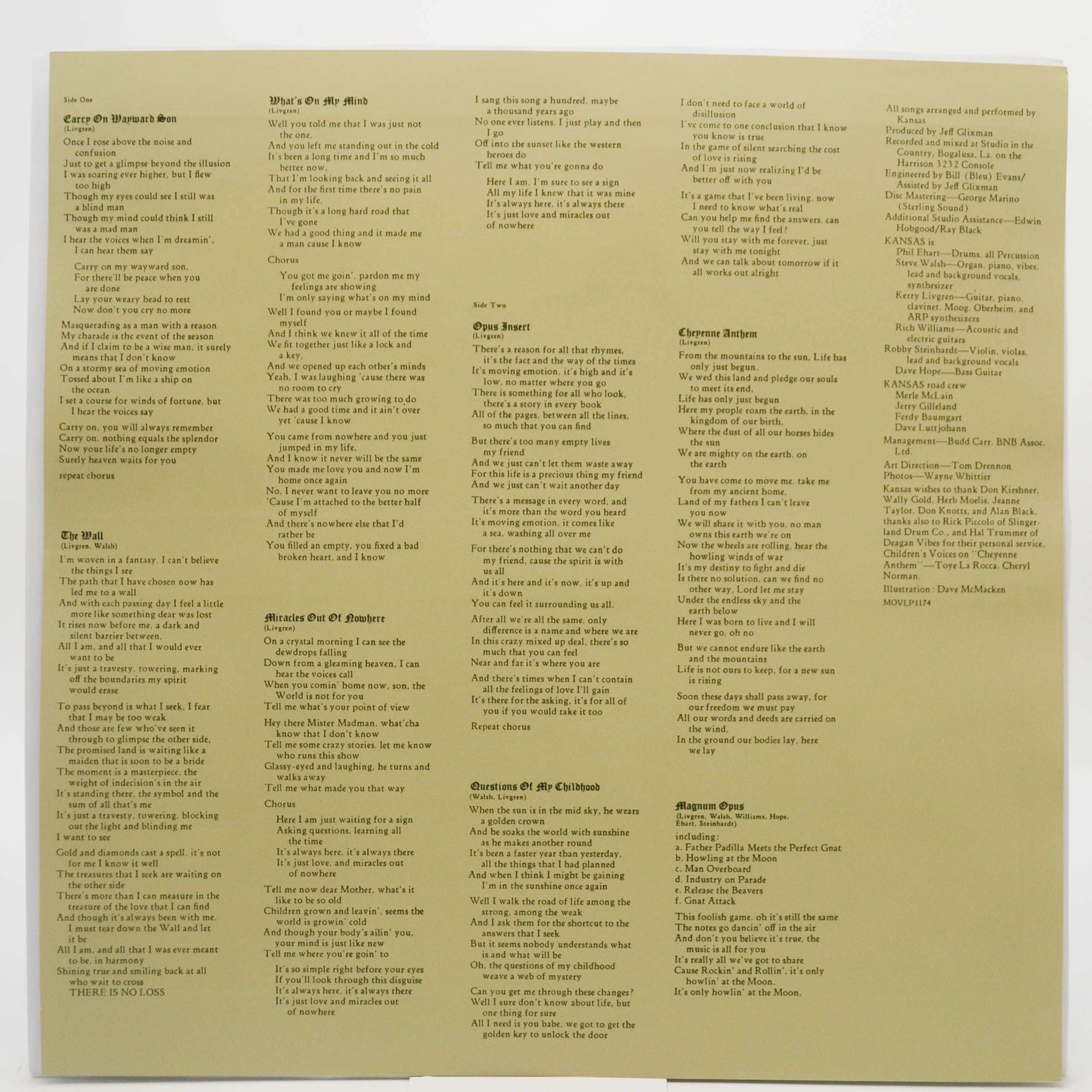 Kansas — Leftoverture, 1976