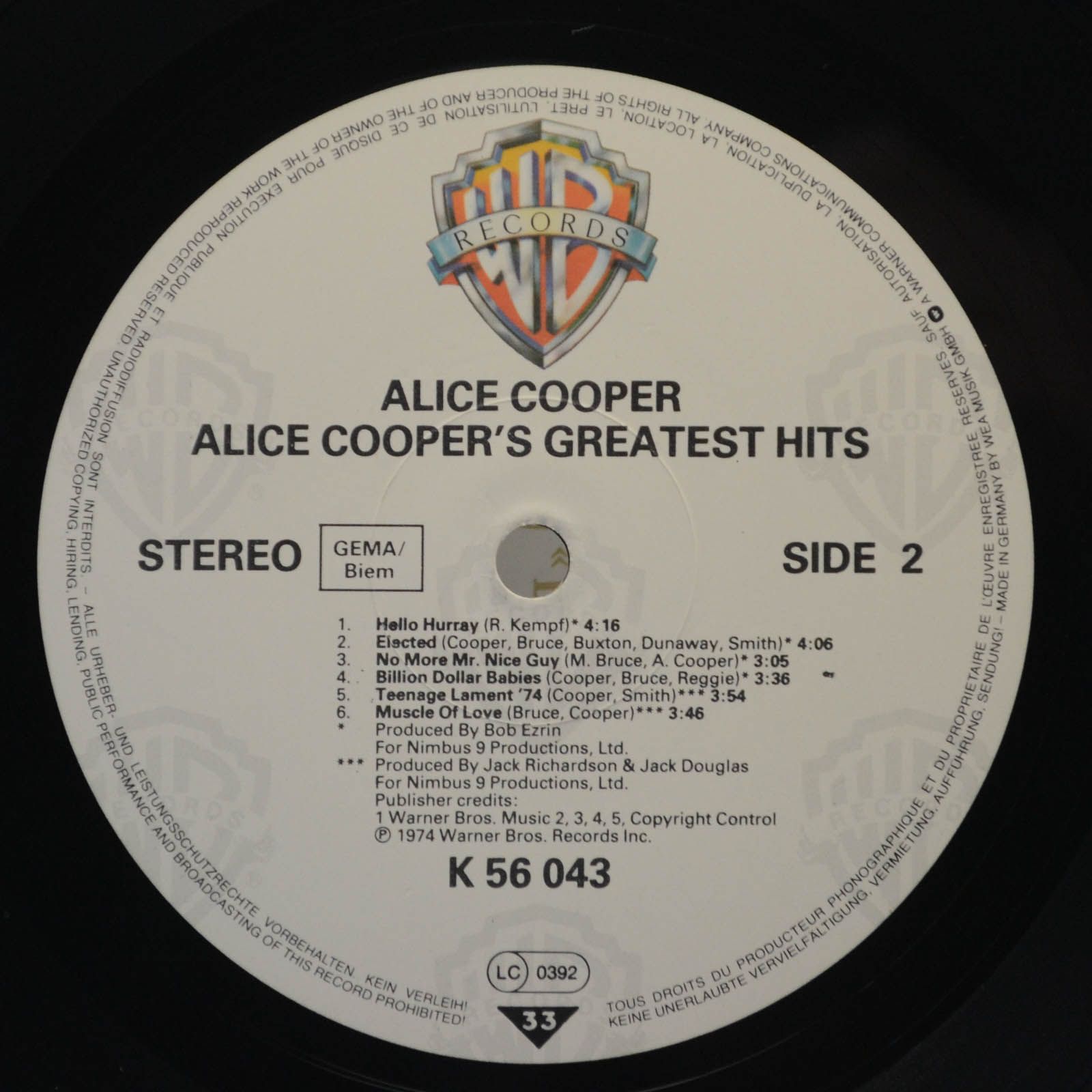 Alice Cooper — Alice Cooper's Greatest Hits, 1974