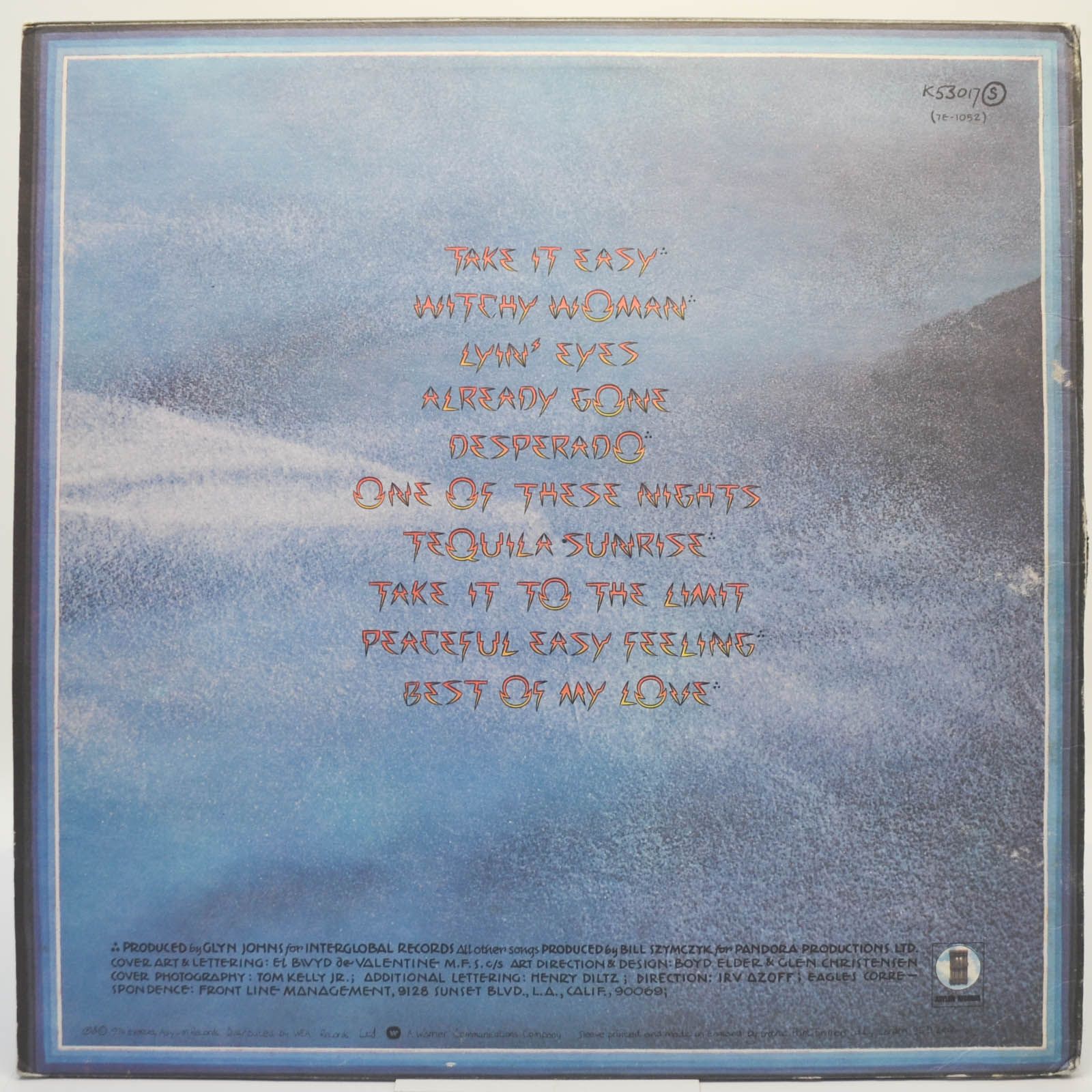 Eagles — Their Greatest Hits (1971-1975) (UK), 1976