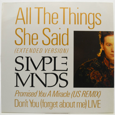 Виниловая пластинка All The Things She Said (Extended Version), 1986