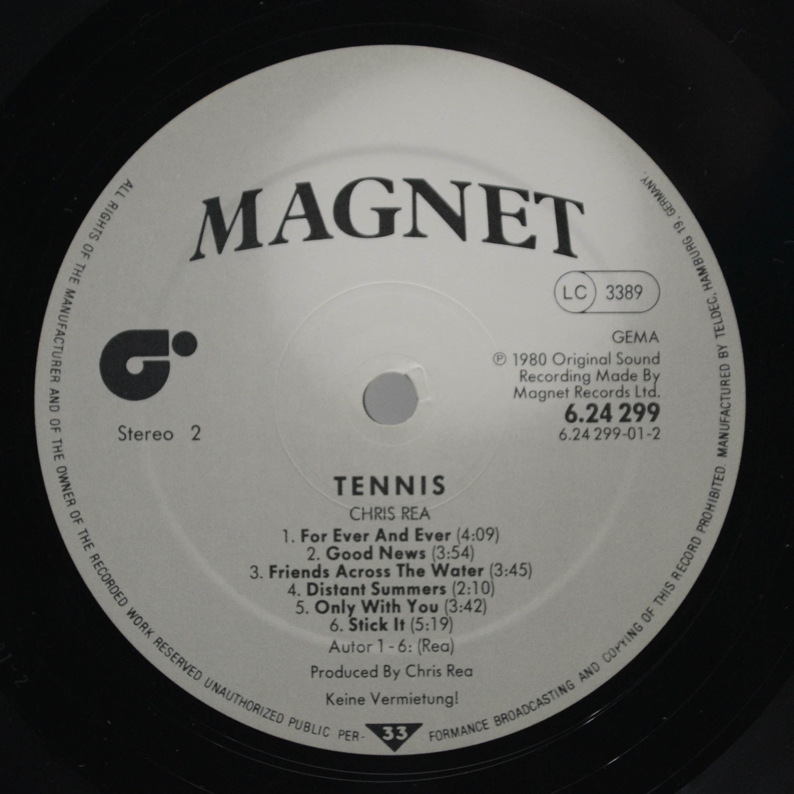 Chris Rea — Tennis, 1980