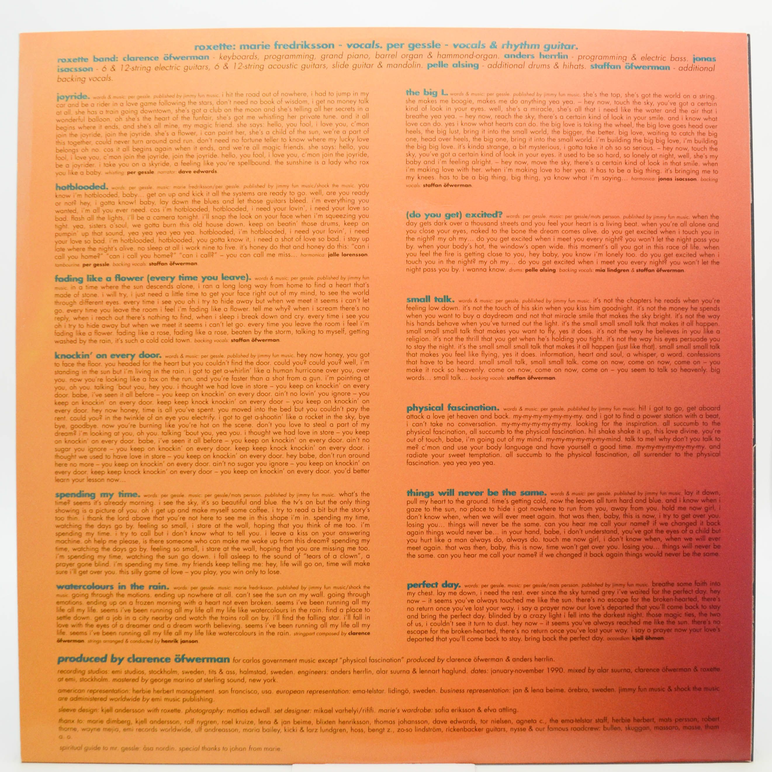 Roxette — Joyride (Sweden), 1991